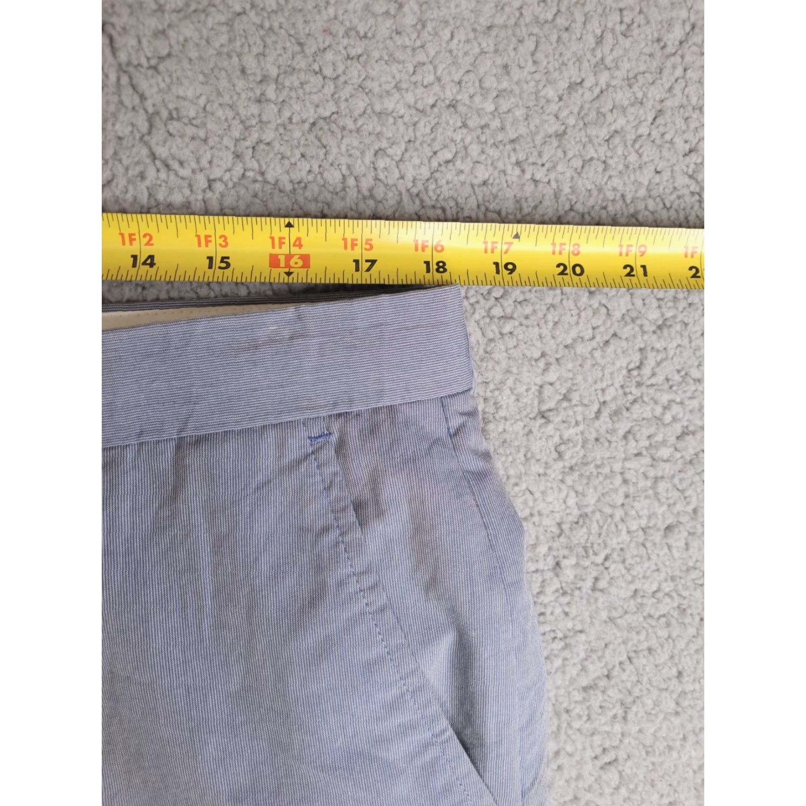 Banana Republic Banana Republic Blue Chino Pants Mens 35x31 Relaxed Fit Cotton Stripe Regular Size US 35 - 7 Thumbnail