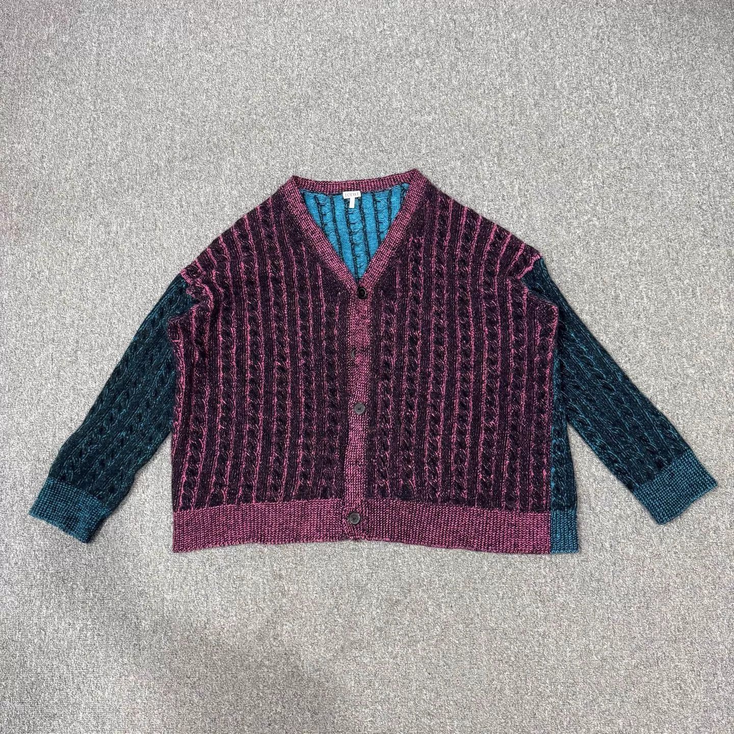 Loewe Loewe Color Blocked Knit Cardigan Women's XS 99 New Size XS / US 0-2 / IT 36-38 - 1 Thumbnail
