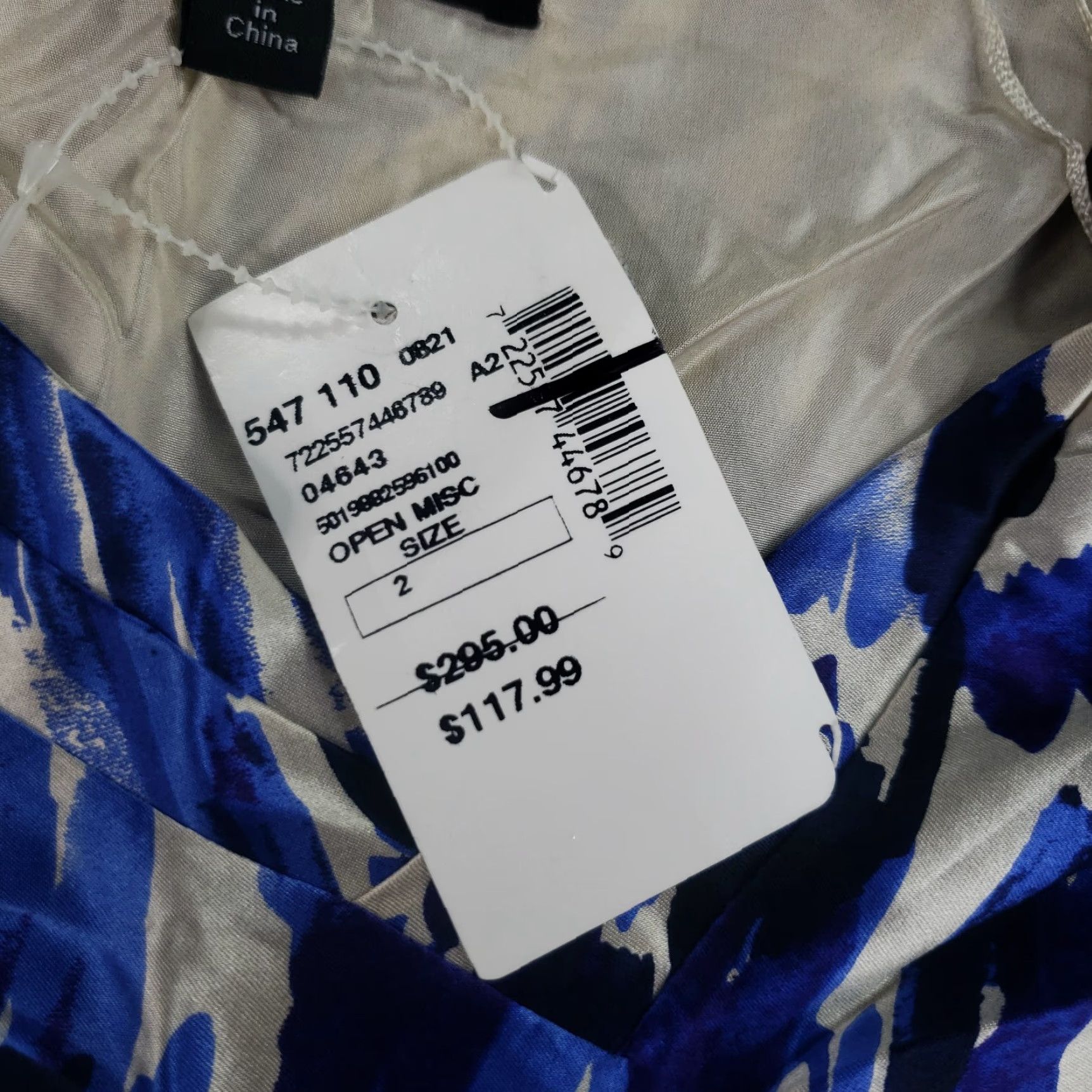 Hugo Boss HUGO BOSS Blue White Layered Cap Sleeve Silk Blouse Shirt Womens Size 2 Pullover Size XS / US 0-2 / IT 36-38 - 6 Thumbnail