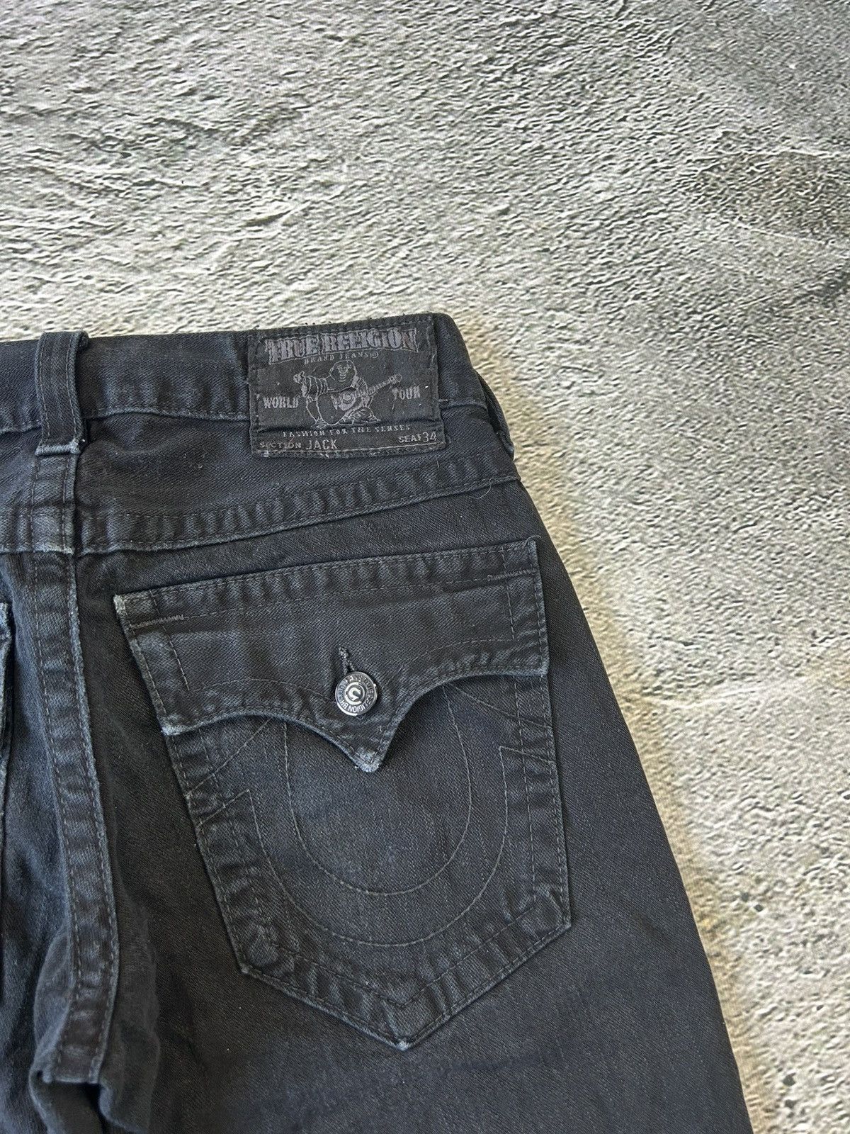 True Religion × Vintage True Religion vintage jeans black Y2K Jack Size US 29 - 2 Thumbnail