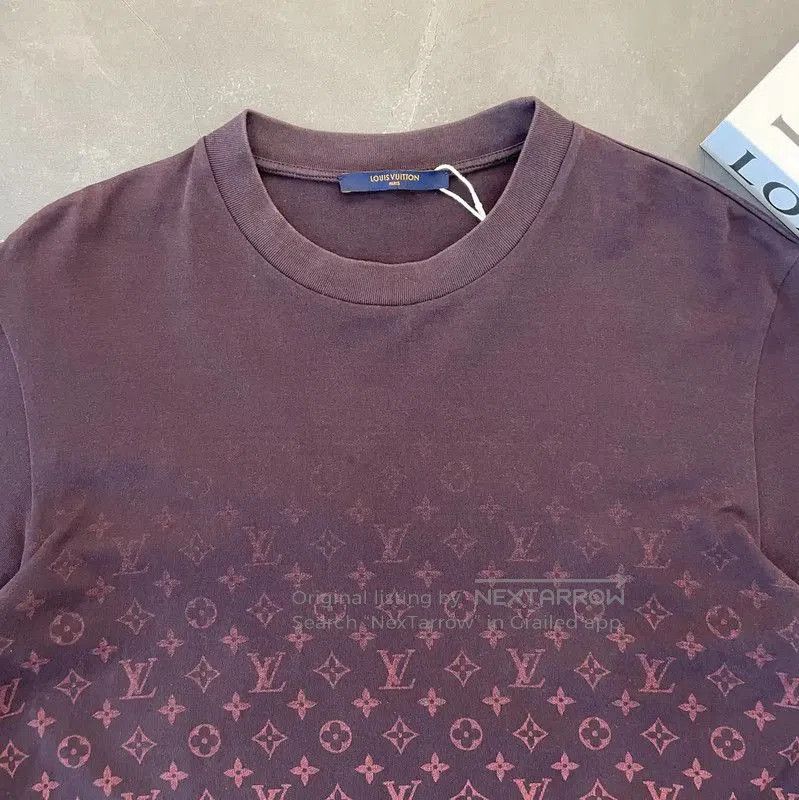 Louis Vuitton Louis Vuitton Men's Burgundy Cotton Short Sleeve T-Shirt . Size US L / EU 52-54 / 3 - 3 Thumbnail