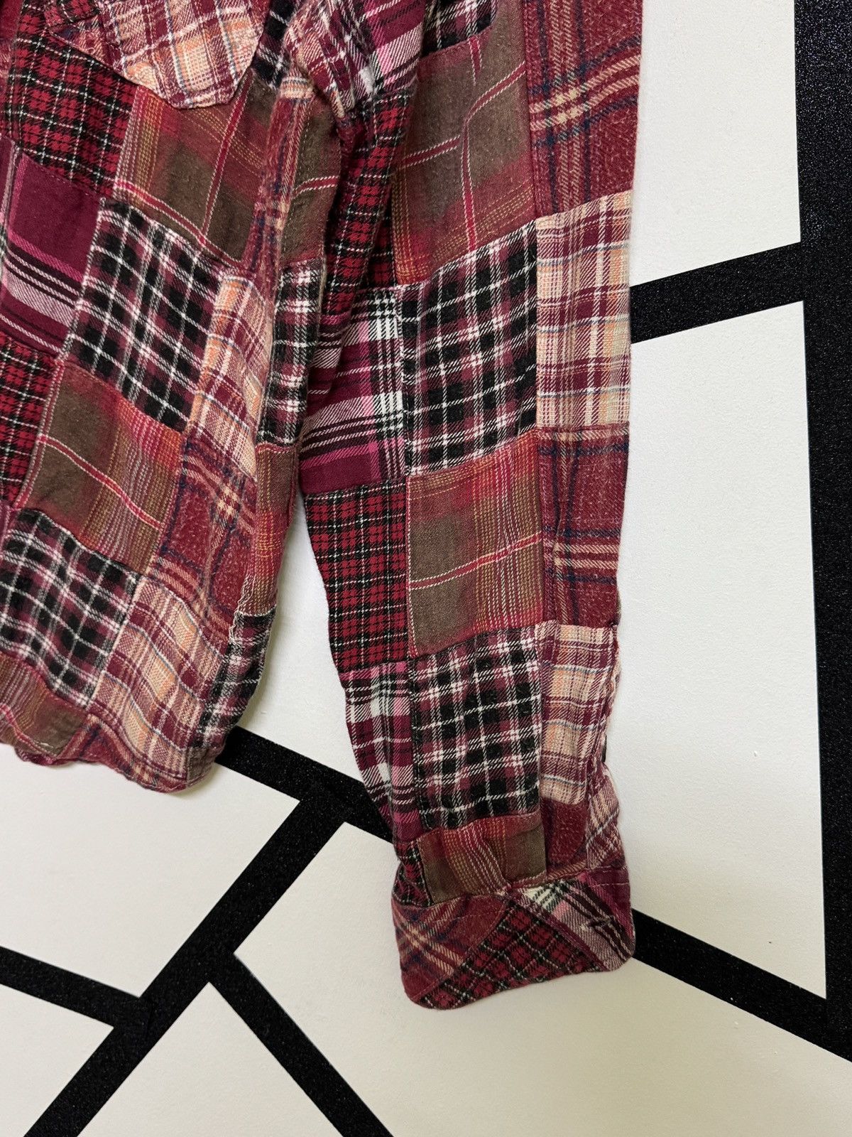Flannel Vintage JUNGLE STORM Patchwork Rebuild Flannel Shirt Size US S / EU 44-46 / 1 - 7 Thumbnail