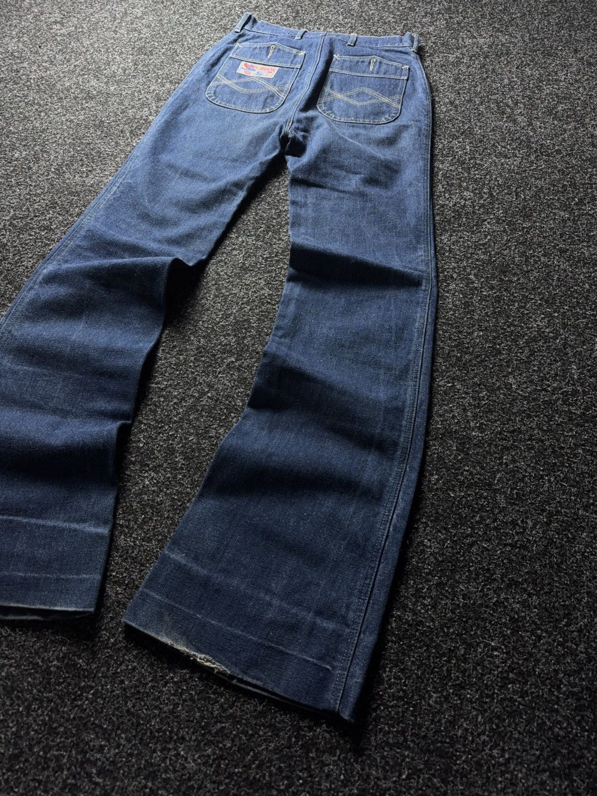 Japanese Brand RARE Japanese 70s Play Jeans Cowboy Flare Denim Vntg Japan Size 26" / US 2 / IT 38 - 13 Thumbnail