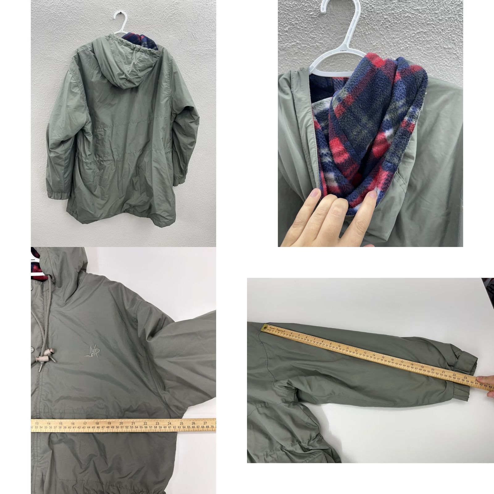 Vintage VINTAGE Natural Reflections Jacket Men Large Zip Up Hooded Lined Polyester Half Flannel VTG Brown Modern Outdoor 80s 90s Size US L / EU 52-54 / 3 - 8 Thumbnail