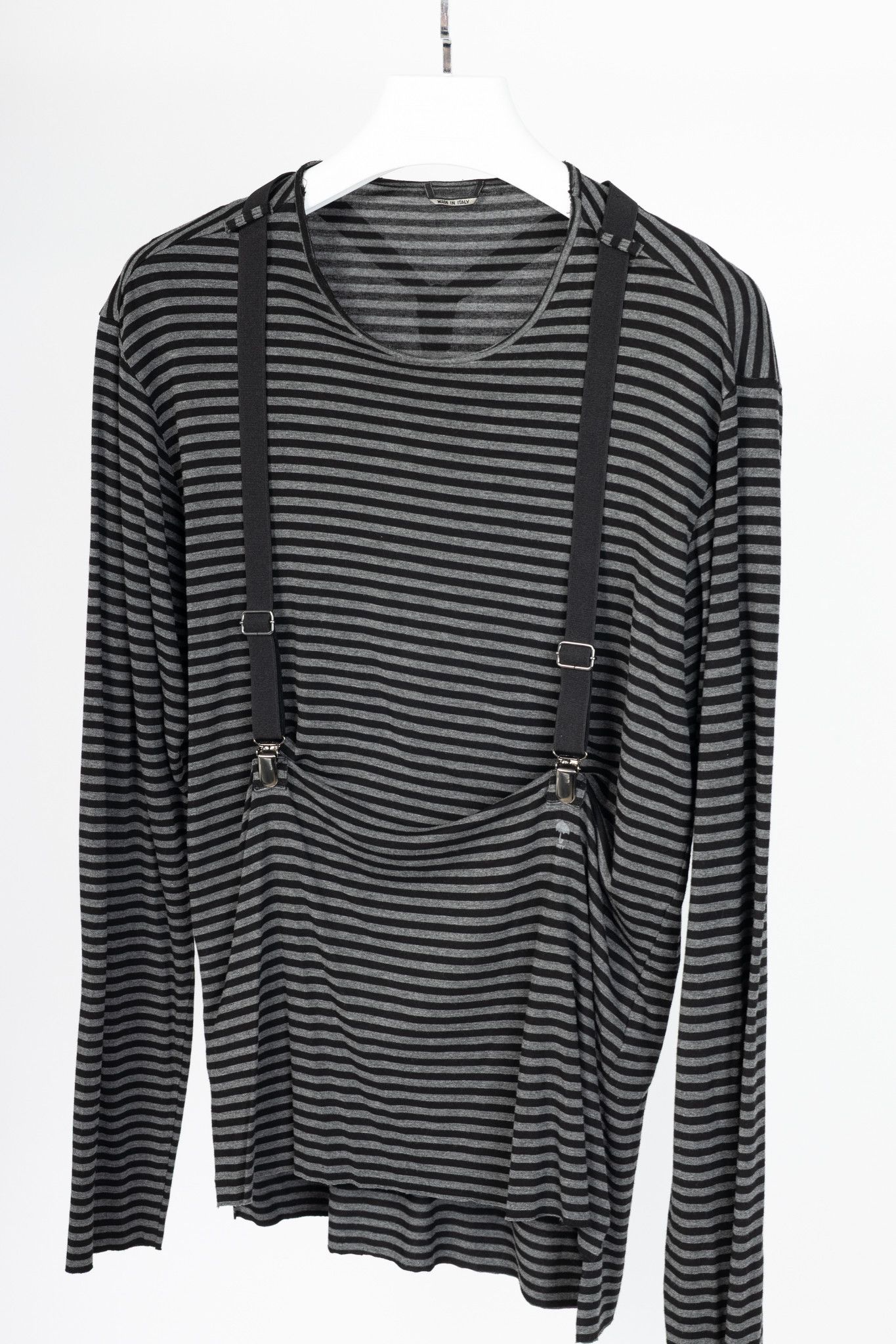 Daniele Alessandrini Daniele Alessandrini Striped Jersey Suspender T-Shirt Size US S / EU 44-46 / 1 - 3 Thumbnail