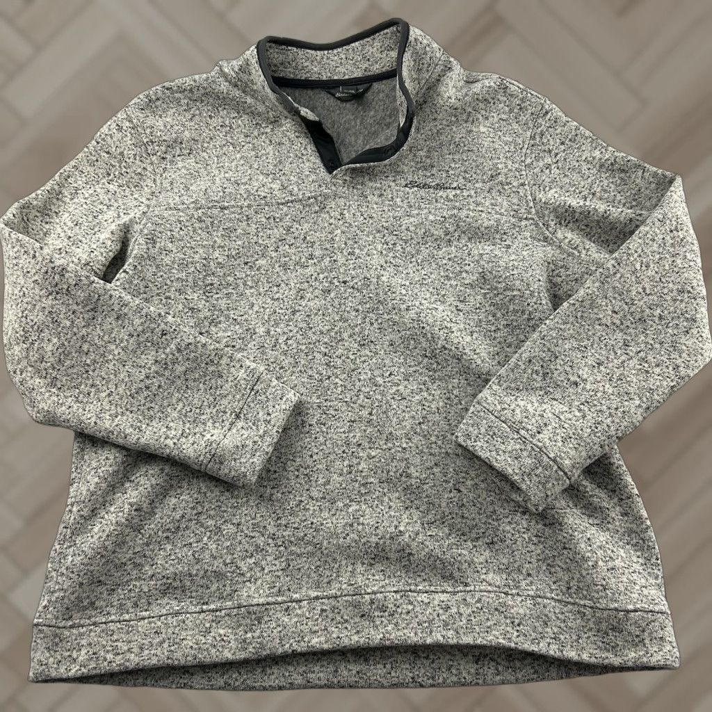 Eddie Bauer Eddie Bauer Fleece Jacket Pullover Knit Fleece Synchilla Mens XXL Gray Size US XXL / EU 58 / 5 - 1 Thumbnail