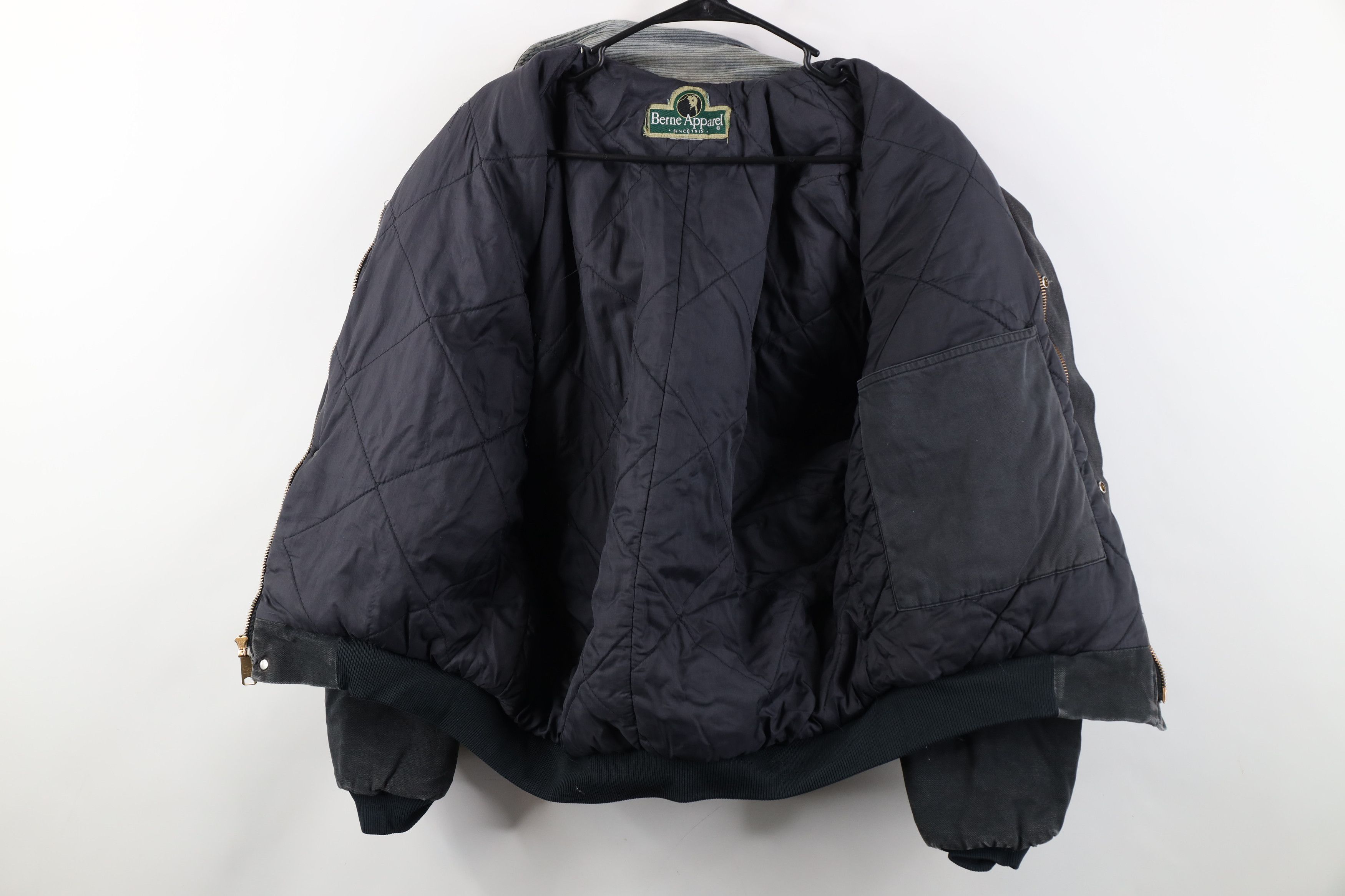Vintage Vintage Y2K Streetwear Quilted Canvas Bomber Jacket Black Size US M / EU 48-50 / 2 - 11 Thumbnail