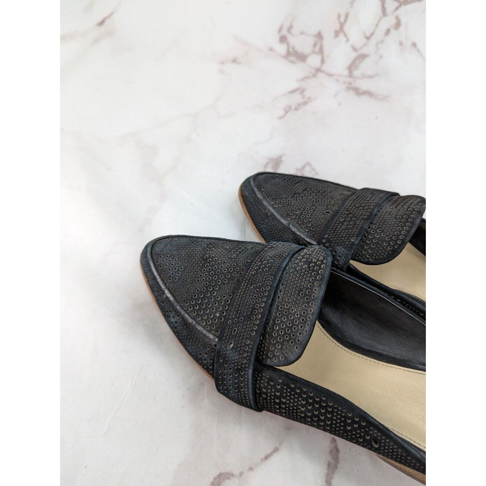Vince Camuto Vince Camuto Mule 9.5 Women Black Flats Kaylana Suede Size US 9.5 / IT 39.5 - 5 Thumbnail