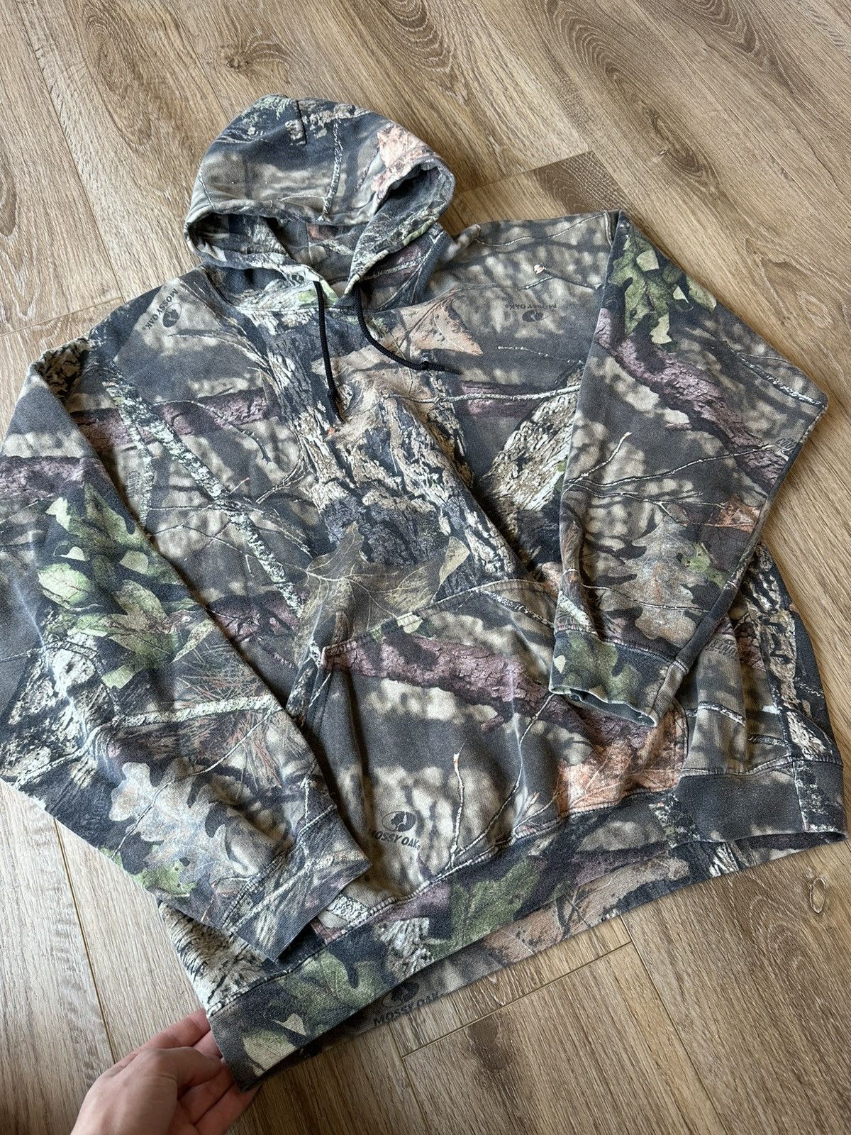 Realtree × Vintage Y2K FOREST PRINT HOODIE CAMO REALTREE Size US L / EU 52-54 / 3 - 5 Thumbnail