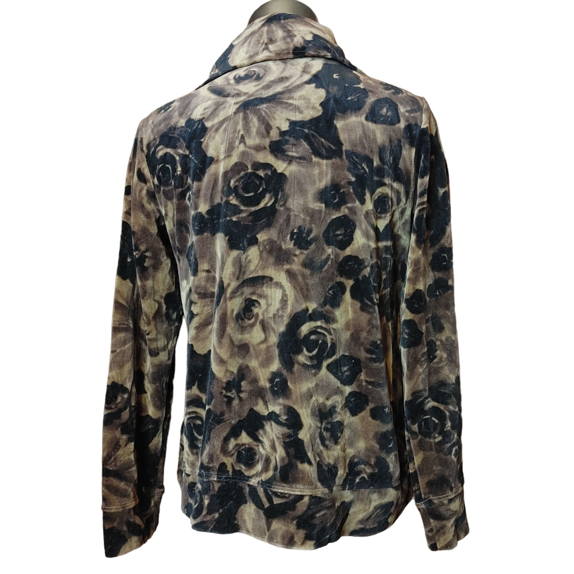 Other STYLE & CO SPORT Womens L Brown Floral Full Zip Lightweight Size L / US 10 / IT 46 - 2 Thumbnail