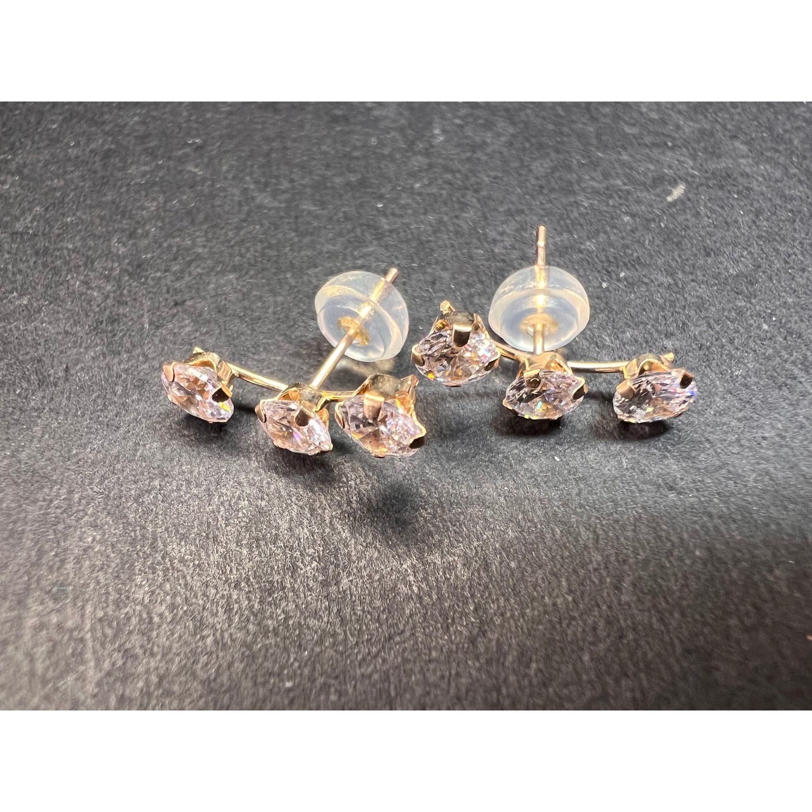 Other White Cubic Zirconia 10k Yellow Gold Earrings 2.45ctw Size ONE SIZE - 9 Thumbnail