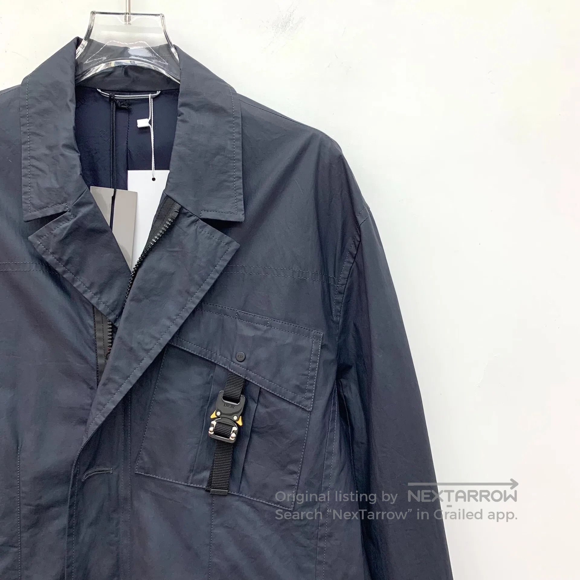 Dior Dior Cement gray cotton lapel long sleeve windbreaker| Size US M / EU 48-50 / 2 - 3 Thumbnail