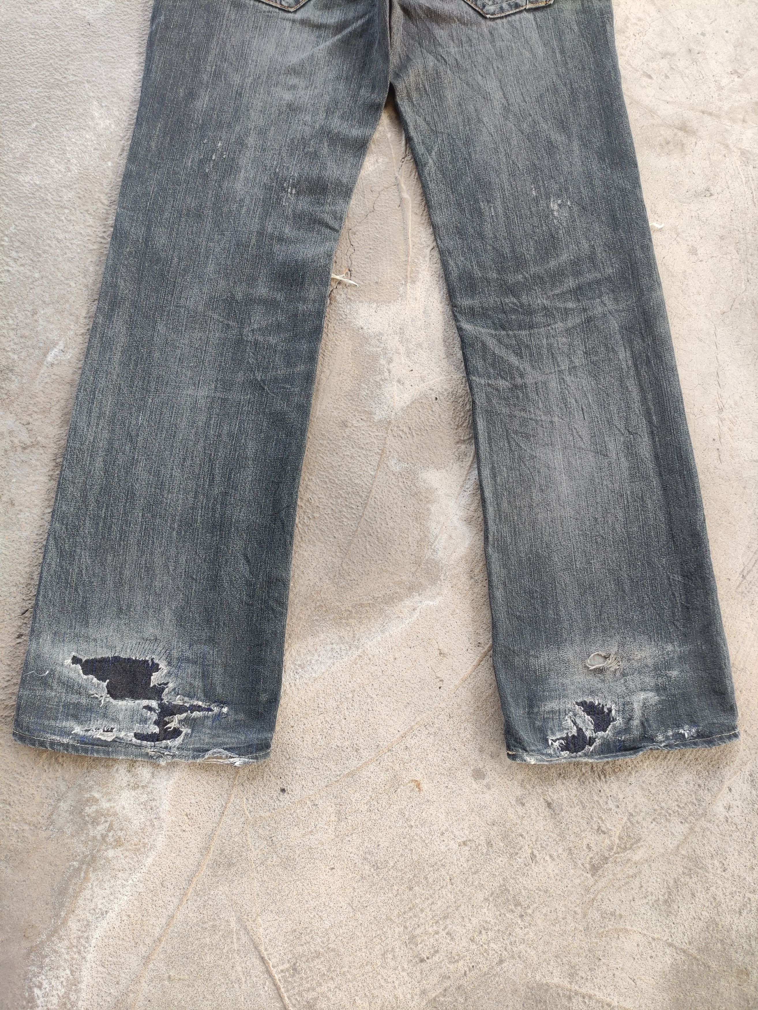 Japanese Brand Vintage Japanese Flare Jean Distressed Fader Denim Size US 34 / EU 50 - 10 Thumbnail