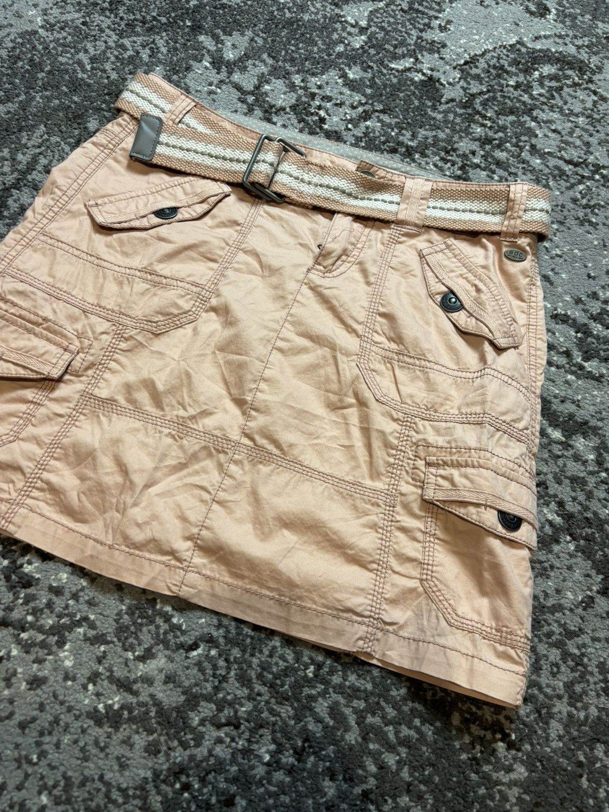 Japanese Brand × Vintage Vintage edc by ESPRIT Women's Rock Play Turnup Pink skirt Size 24" / US 00 / IT 34 - 2 Thumbnail