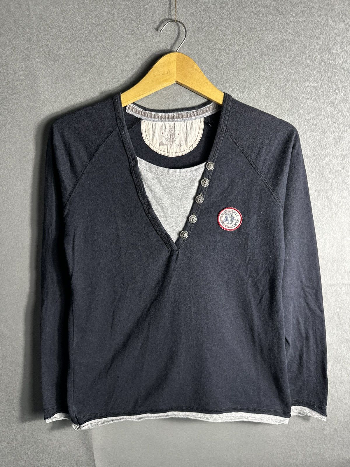 Converse CONVERSE DOUBLE LAYER BUTTON LONG SLEEVE IFSIX LGB STYLE Size US S / EU 44-46 / 1 - 1 Thumbnail