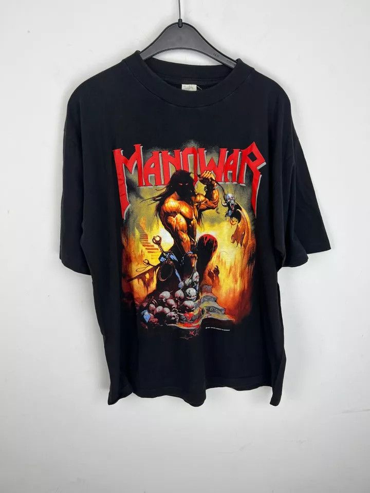 Vintage Vintage Manowar 1994 World Tour Agony and Ecstasy Shirt Size US XL / EU 56 / 4 - 16 Thumbnail