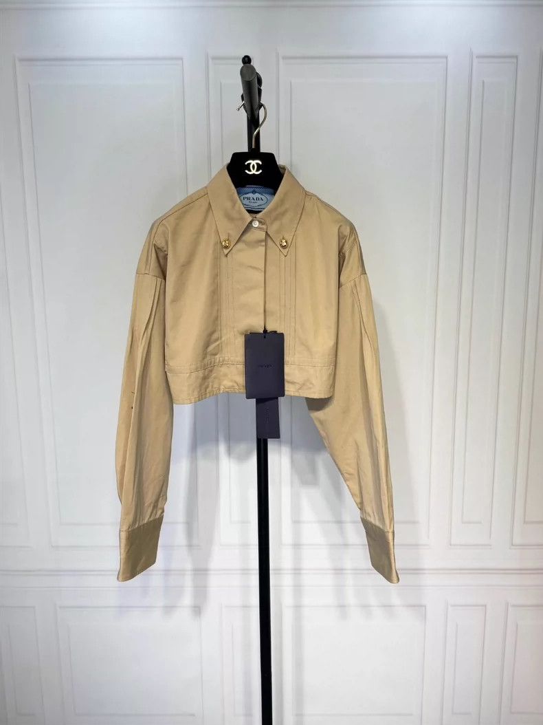 Prada Prada 24 khaki short jacket 2504-Nextarrow Size XS / US 0-2 / IT 36-38 - 1 Thumbnail