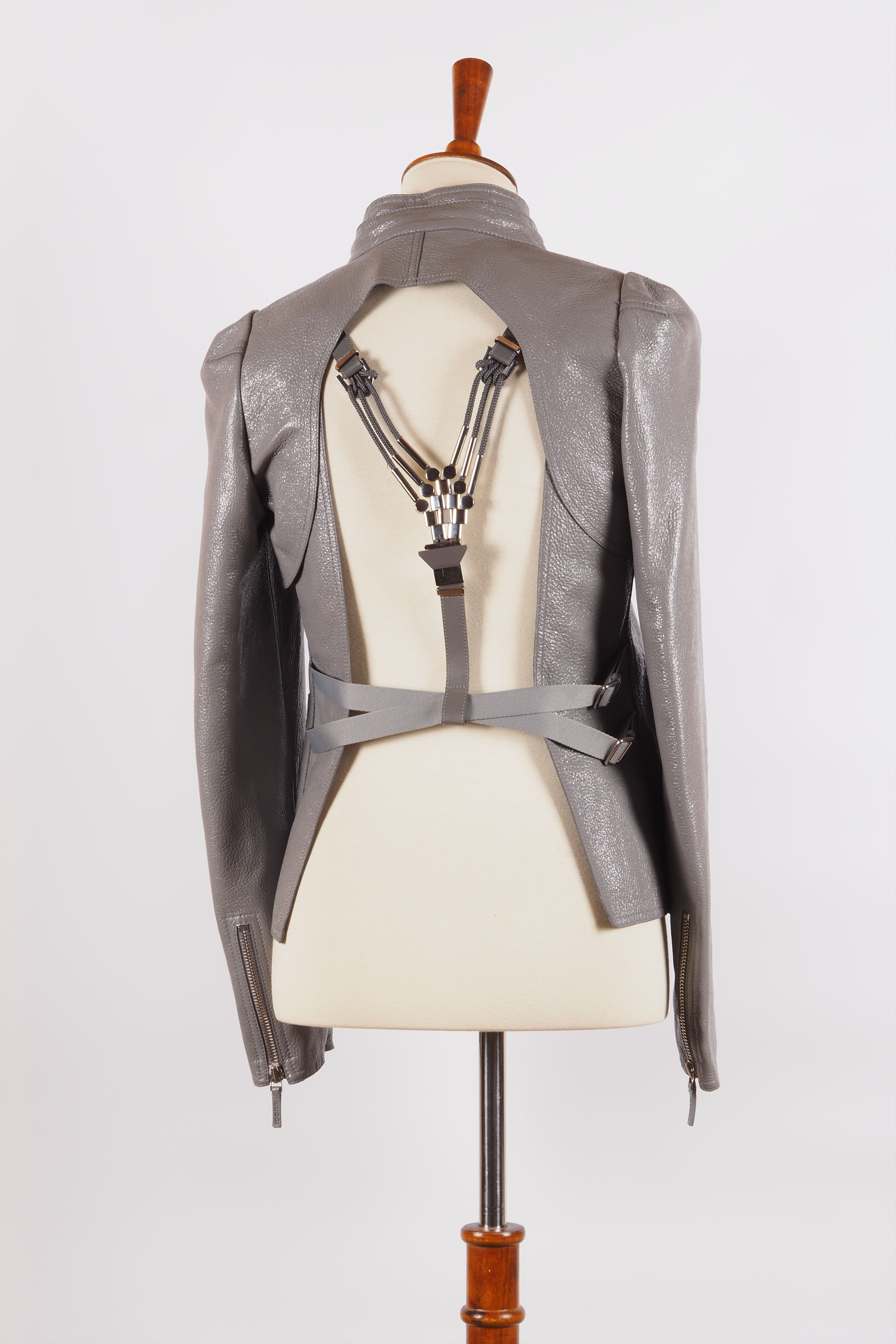 Gucci Gucci Vintage Patent Leather Convertible Modular Jacket Size M / US 6-8 / IT 42-44 - 6 Thumbnail