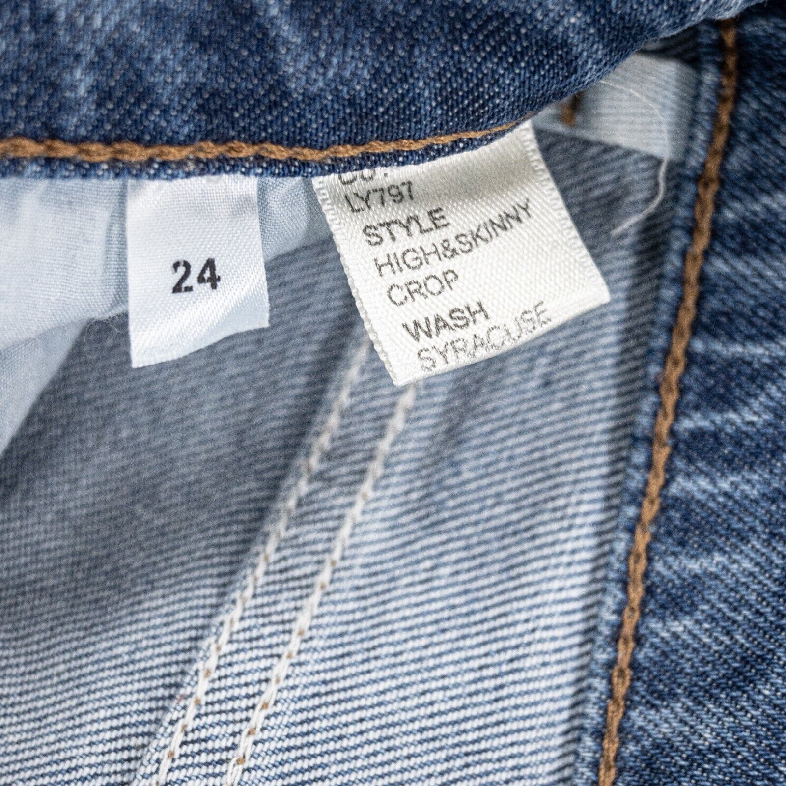 Reformation REFORMATION High Rise Skinny Cropped Jeans in Blue Size 24" / US 00 / IT 34 - 6 Thumbnail