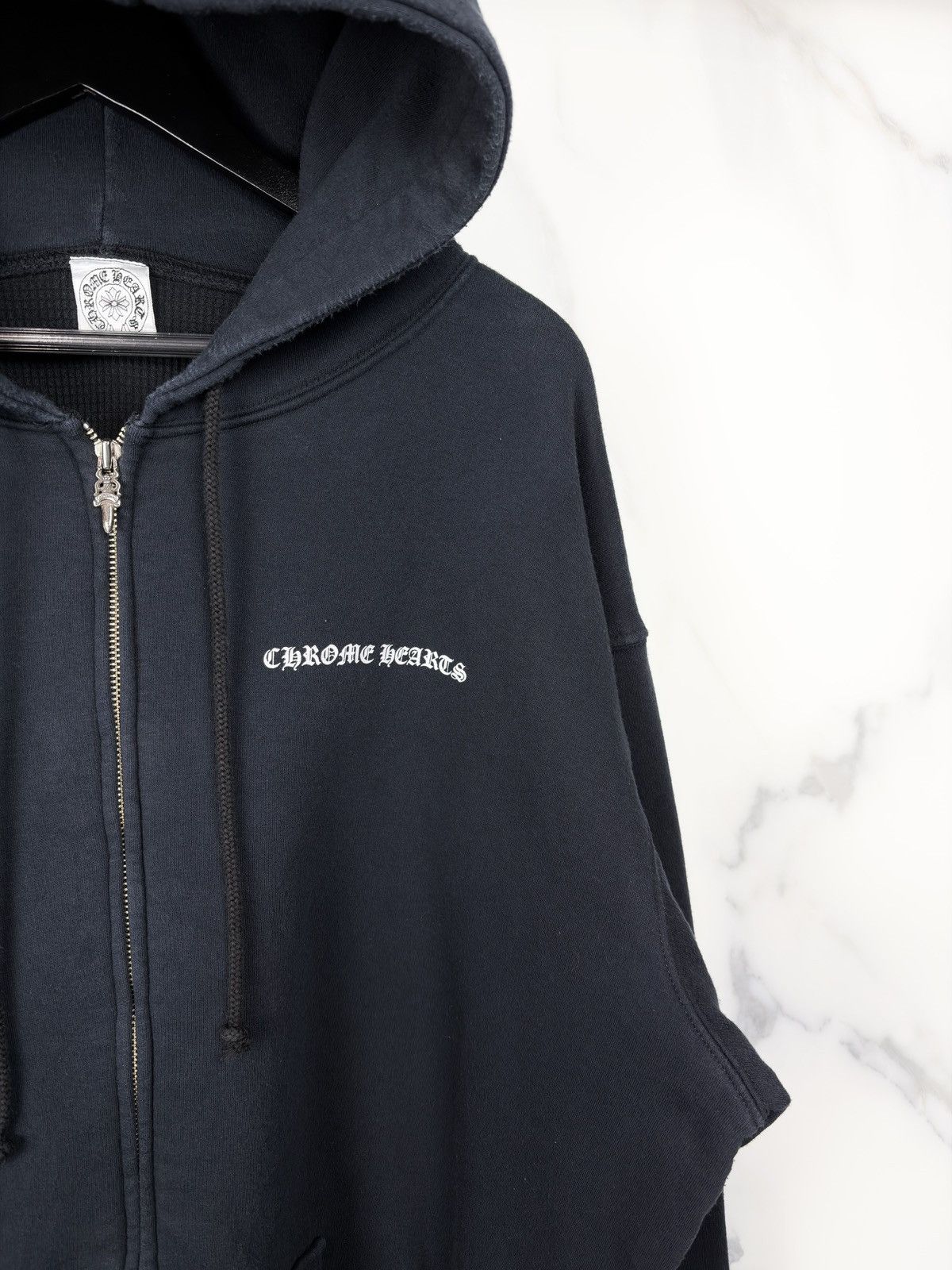 Chrome Hearts Chrome Hearts Vintage Cross Plus Heavy Thermal Zip Up Hoodie Size US XXL / EU 58 / 5 - 4 Thumbnail