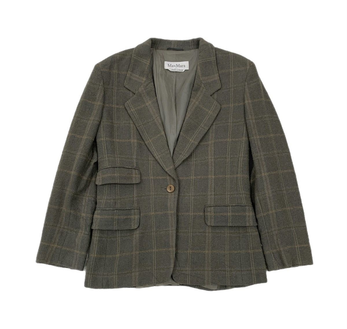 Max Mara Woman Checkered MaxMara Coat Made in Italy Size M / US 6-8 / IT 42-44 - 1 Thumbnail