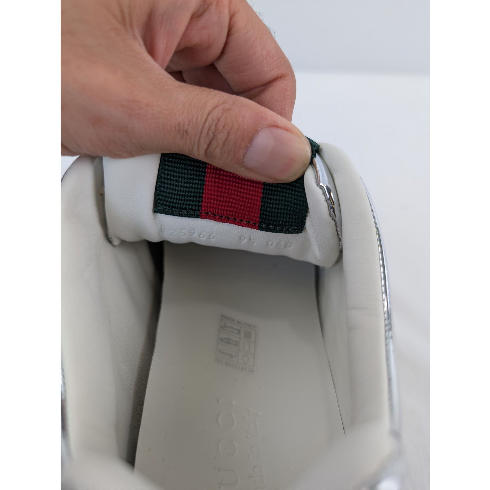 Gucci o1rshd1 Re-Web Sneaker in Glam Mirror / Glow Silver / Silver Size US 10 / EU 43 - 16 Thumbnail
