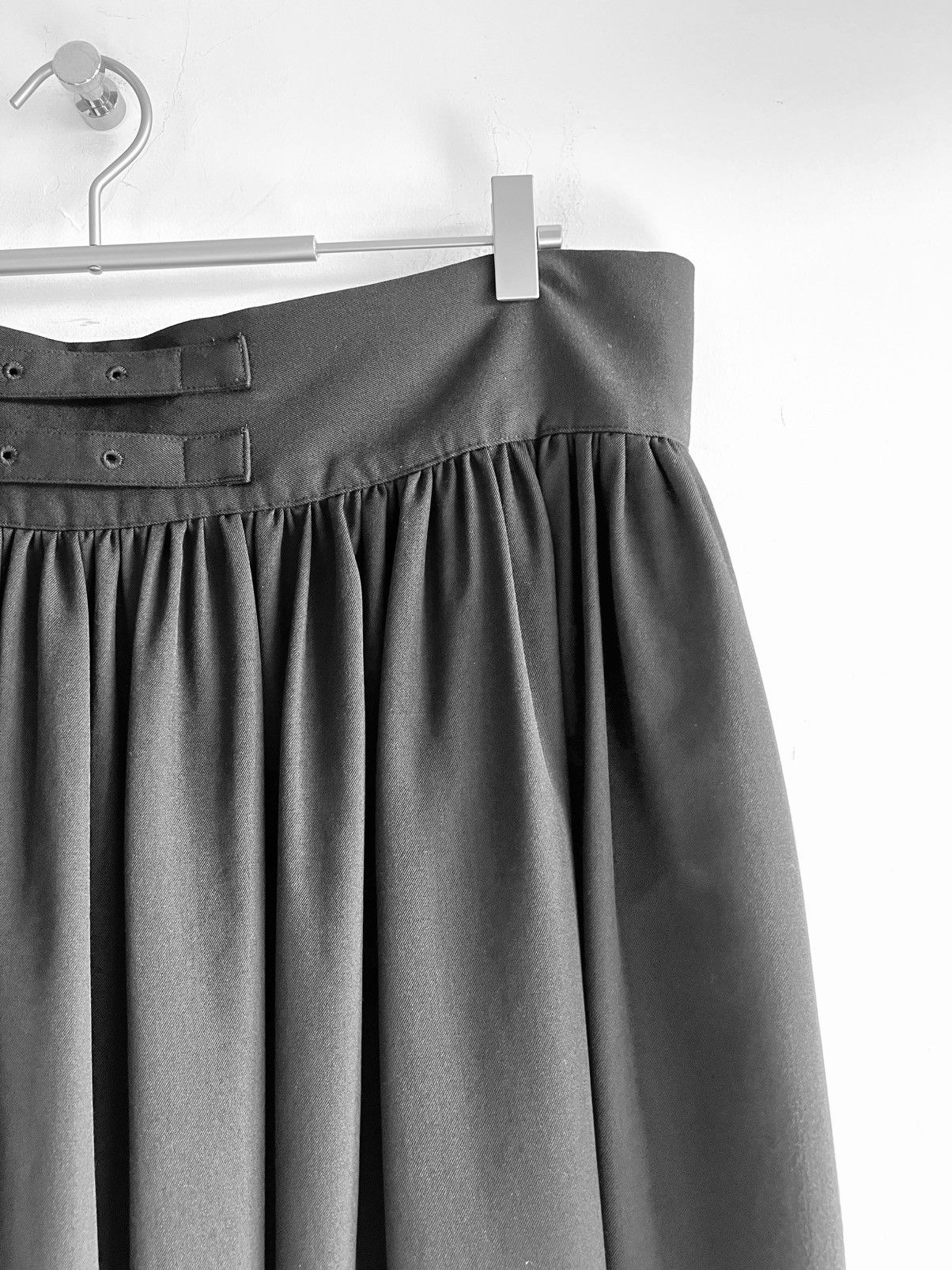 Limi Feu LIMI feu Yohji Yamamoto - W/Gabardine Long Gathered Skirt Size 29" - 3 Thumbnail