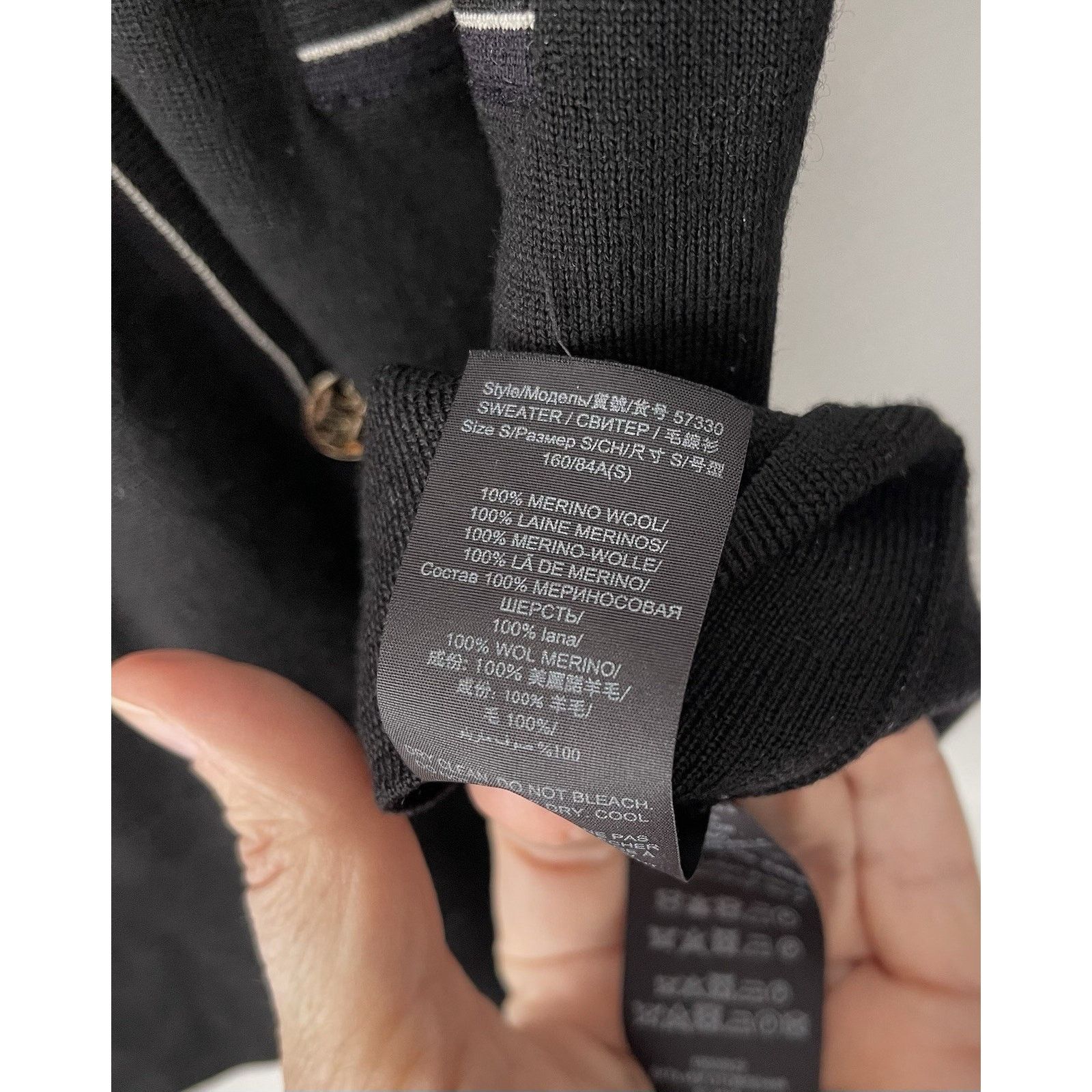 Tory Burch Tory Burch Madeline 100% Merino Wool V-Neck Black Cardigan S Size S / US 4 / IT 40 - 8 Thumbnail