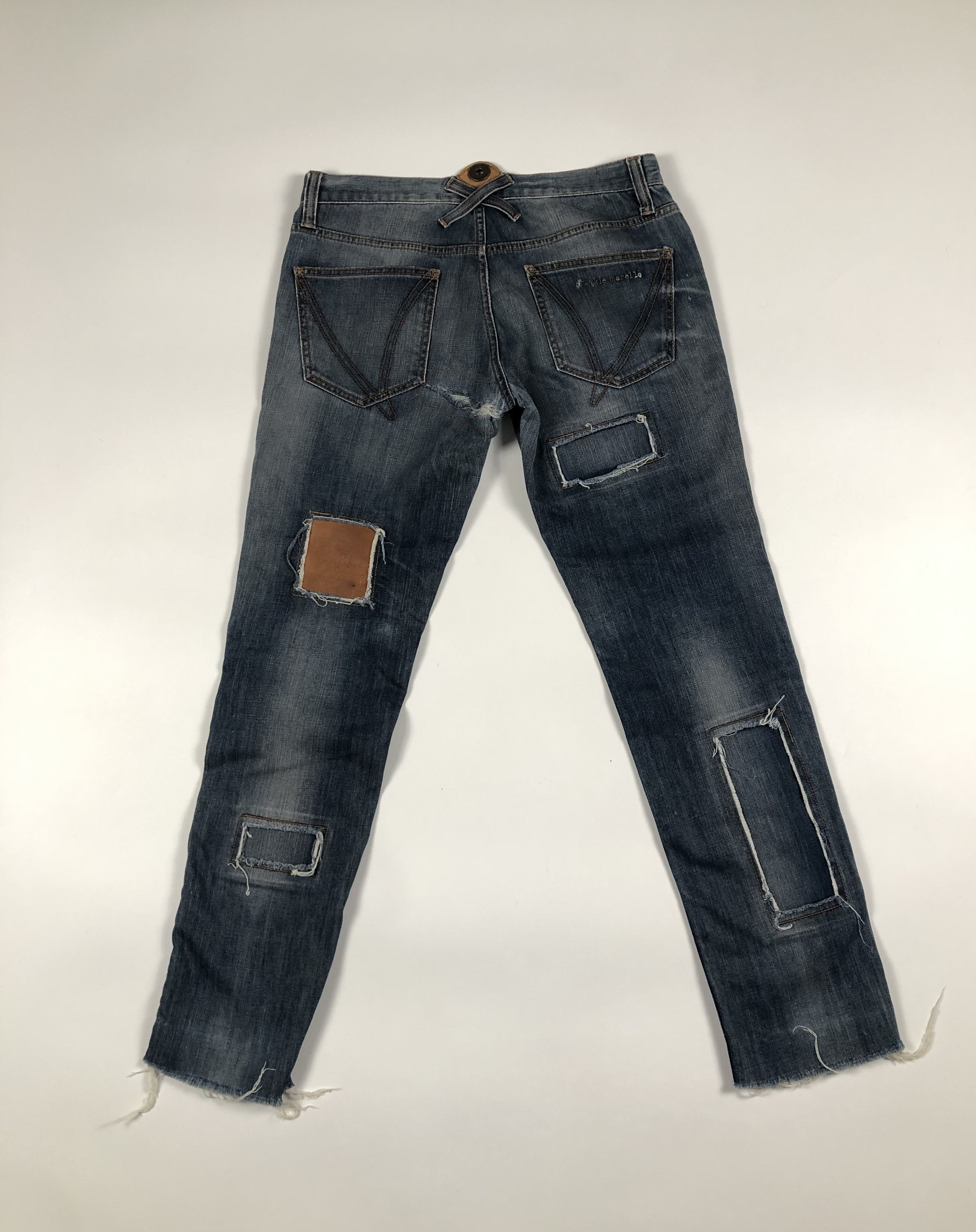 Frankie Morello Frankie Morello Leather Patches Vulcano Super Skinny Jeans Size US 32 / EU 48 - 5 Thumbnail