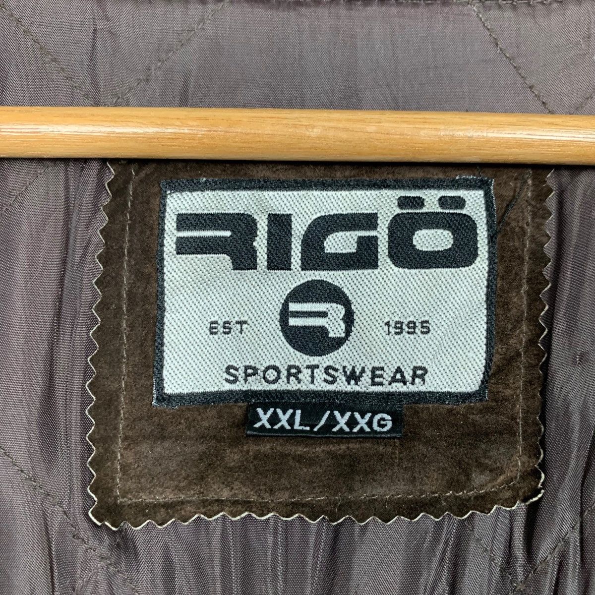 Vintage 90’s RIGO Sportswear Leather Bomber Jacket #2182-C96 Size US XXL / EU 58 / 5 - 15 Thumbnail