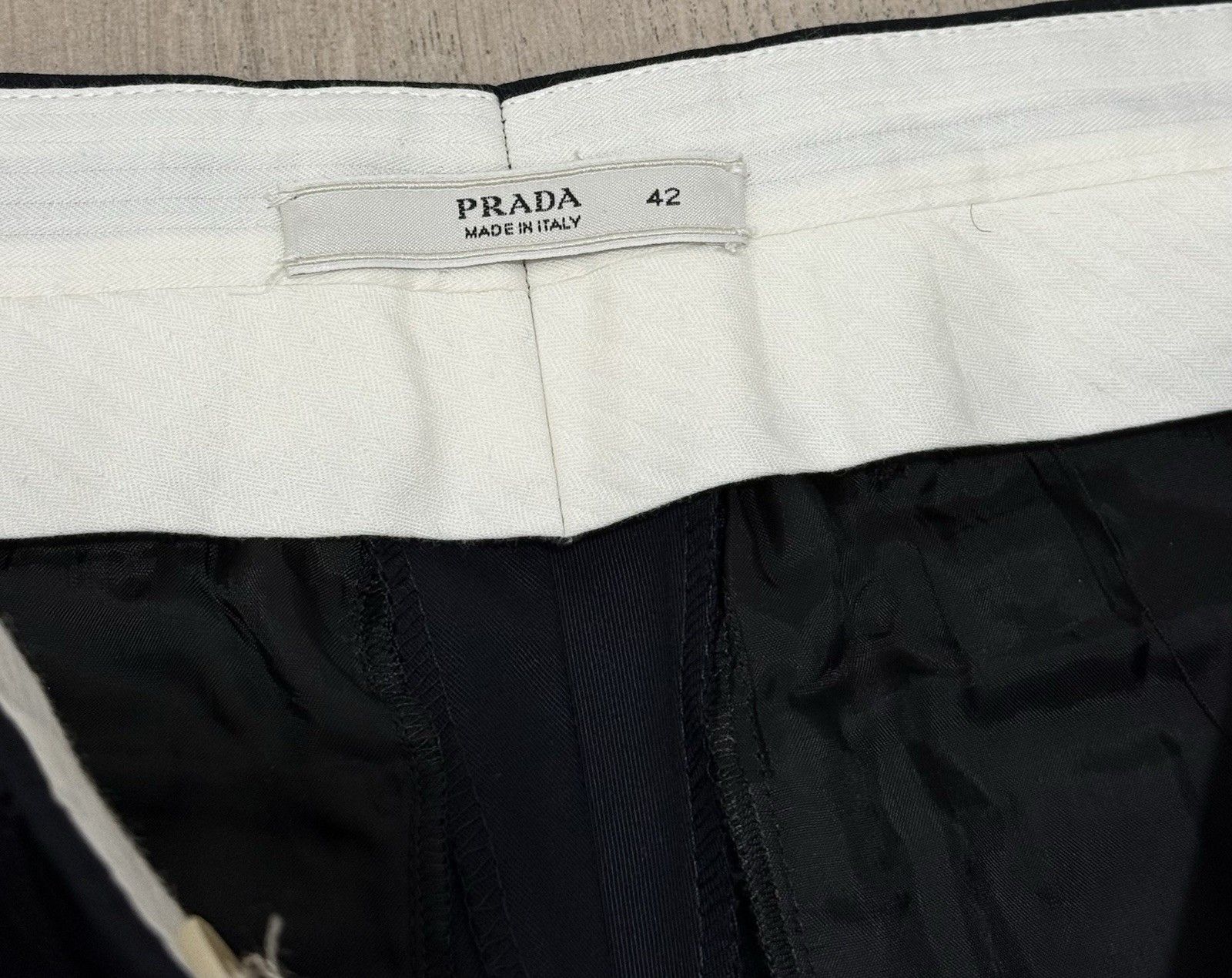 Prada Prada Women`s Classic Chino Straight Pants Mid Zip Basic Size 28" / US 6 / IT 42 - 4 Thumbnail