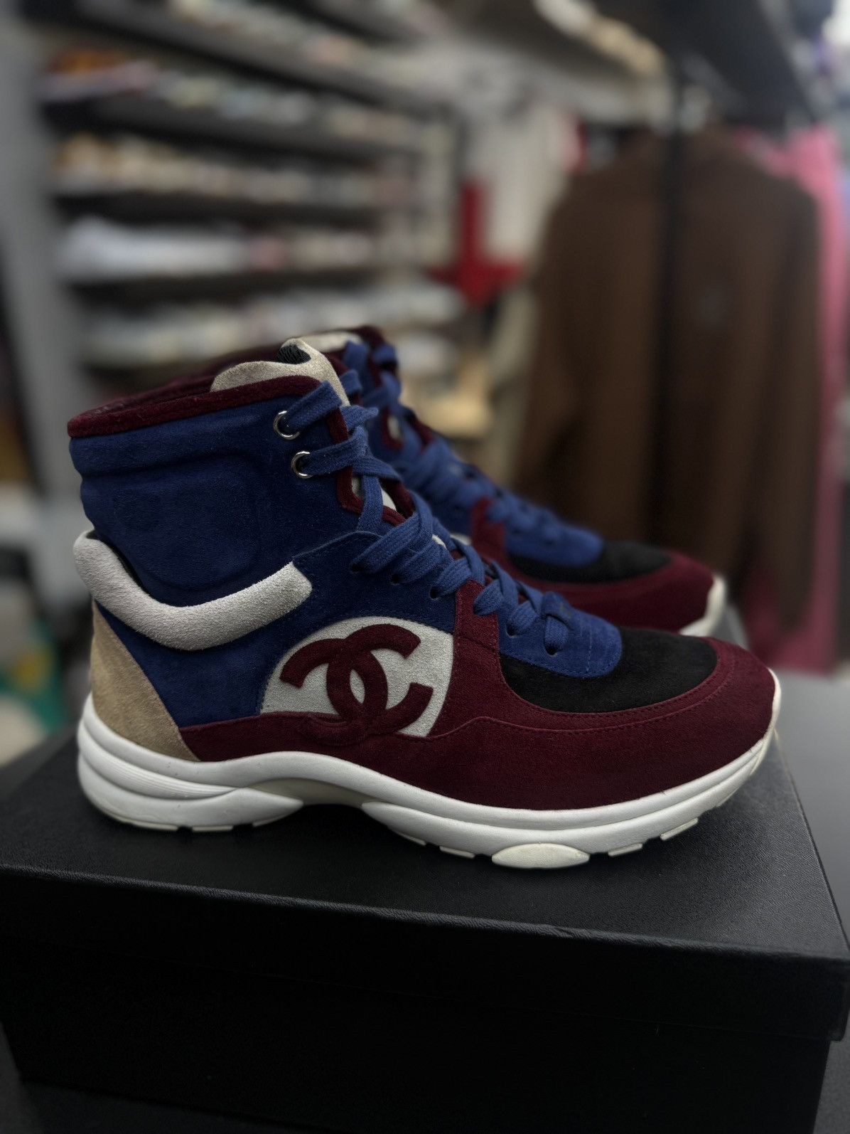 Chanel Chanel High Top Women’s Sneakers 39EU/9US (W) $1050 Size US 9 / IT 39 - 1 Thumbnail
