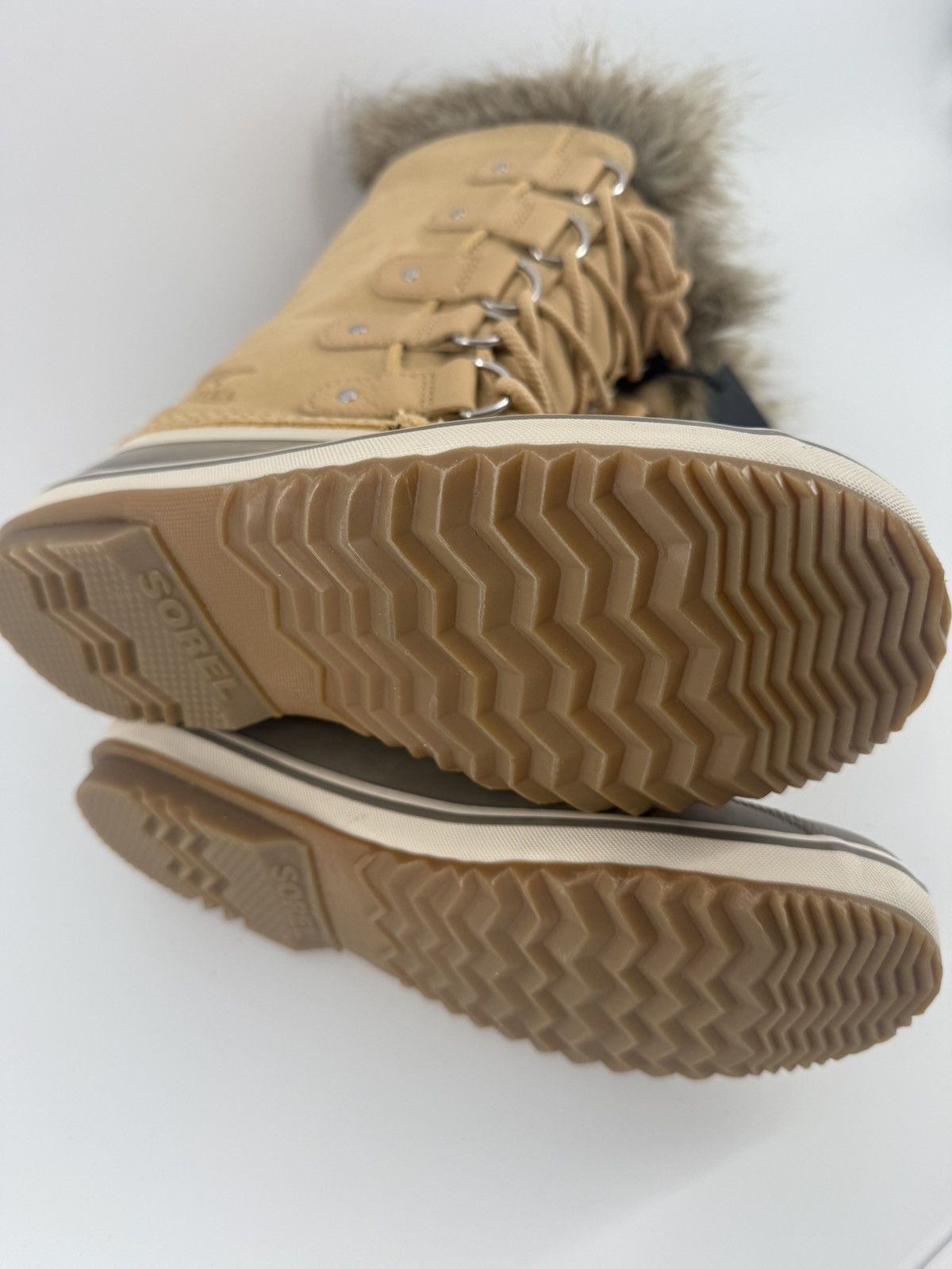SOREL Sorel Joan of Arctic Boots Suede Faux Fur Waterproof Taupe Size US 7.5 / IT 37.5 - 10 Thumbnail