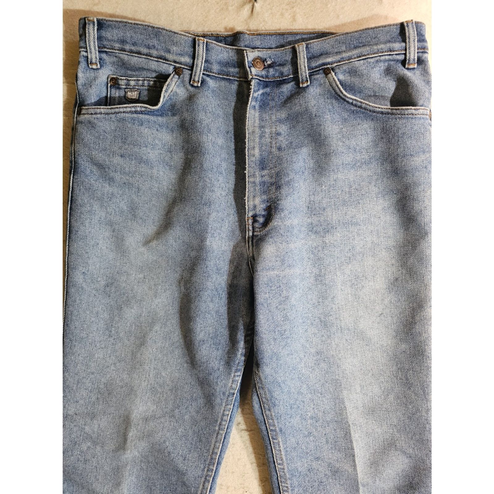 Levi's VINTAGE Levi's Silver Medal Jeans Light Wash Distressed Mens Sz 36x30 Denim Straight 90s Jeans Men Size US 36 / EU 52 - 5 Thumbnail