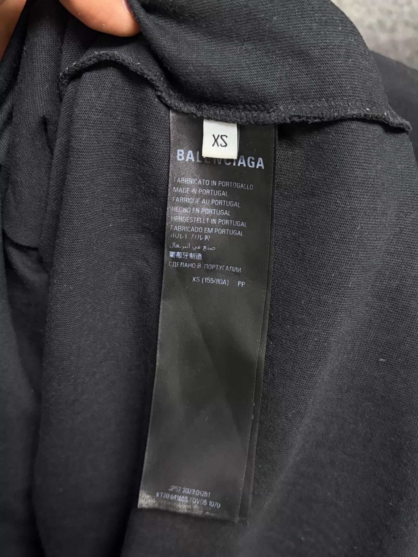Balenciaga Balenciaga Black Oversized T-shirt XS Size US XS / EU 42 / 0 - 4 Thumbnail
