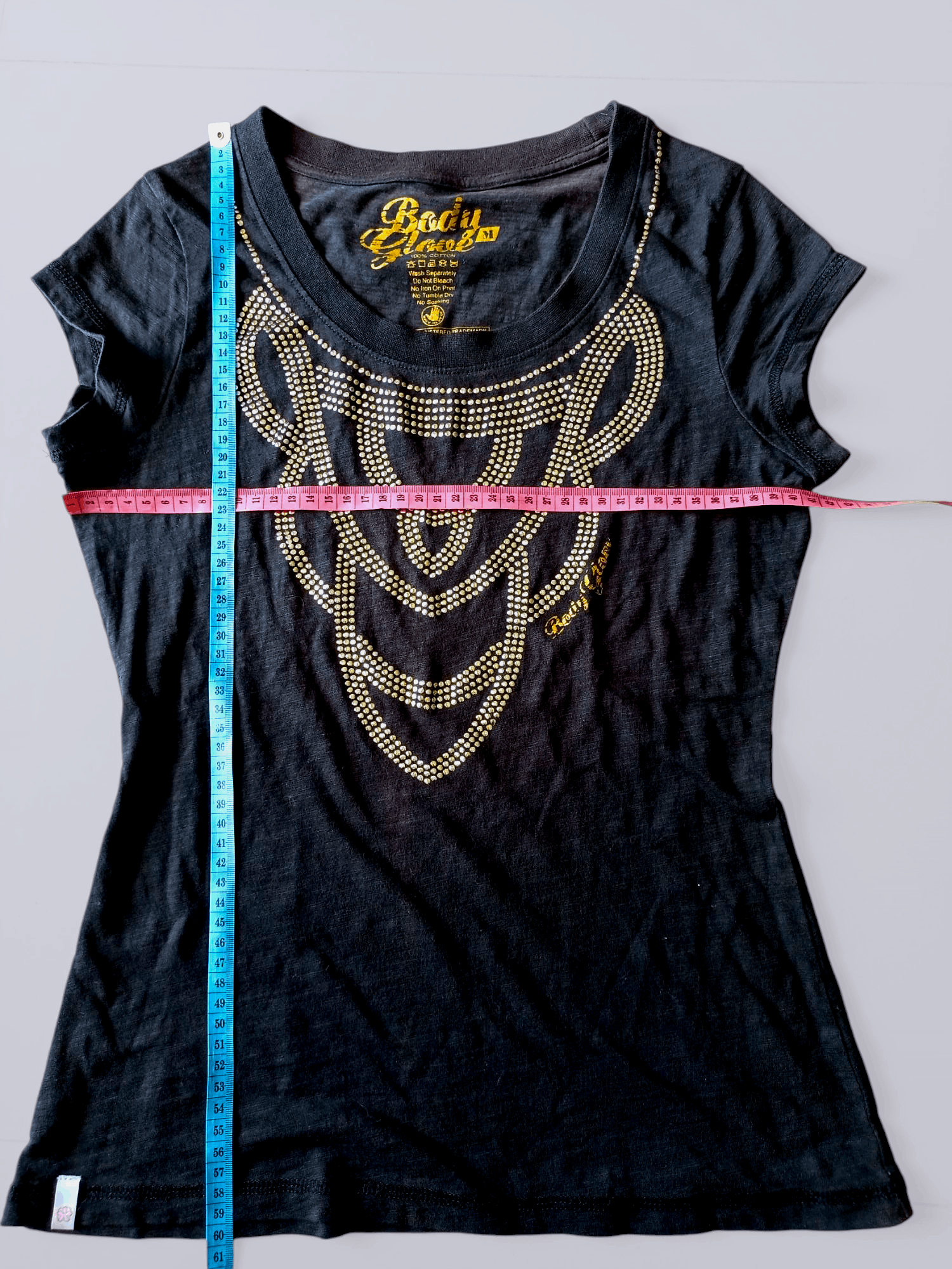 Body Glove BODY GLOVE Black & Gold Embellished Peplum Halter Top Size US M / EU 48-50 / 2 - 4 Thumbnail