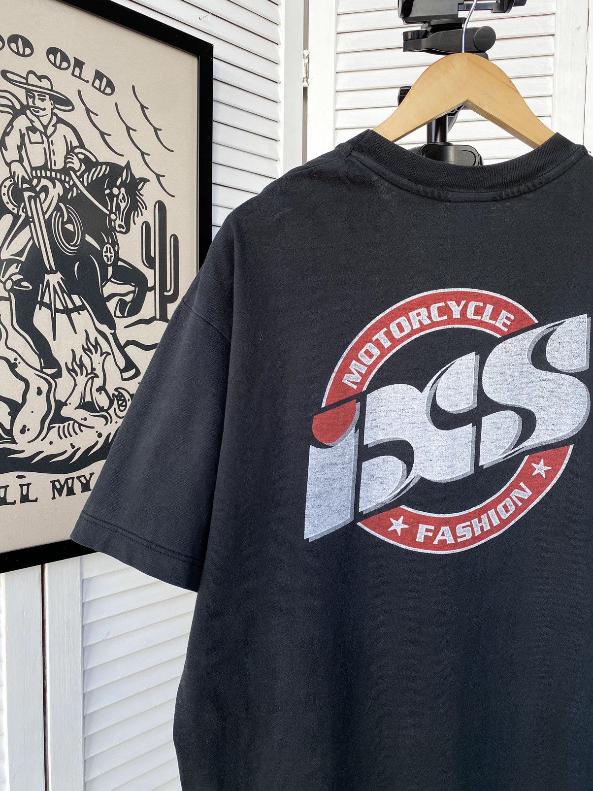Hanes × Vintage Vintage IXS Motorcycle Faded Style Tee Shirt Size US XL / EU 56 / 4 - 8 Thumbnail