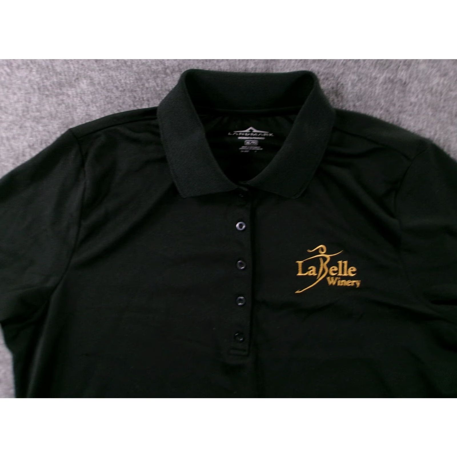 Vintage VINTAGE Landmark Polo Shirt Women XL Black Solid Short Sleeve Casual Preppy Size XL / US 12-14 / IT 48-50 - 2 Thumbnail