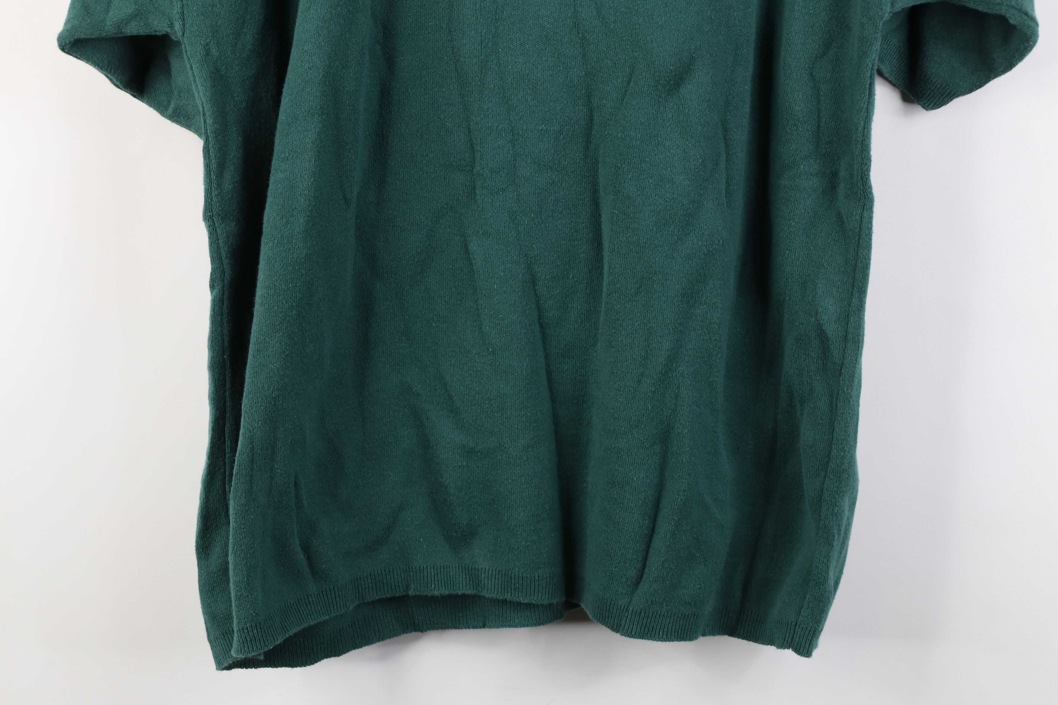 Vintage Vintage 90s Streetwear Ribbed Short Sleeve Sweater Green Size M / US 6-8 / IT 42-44 - 12 Thumbnail