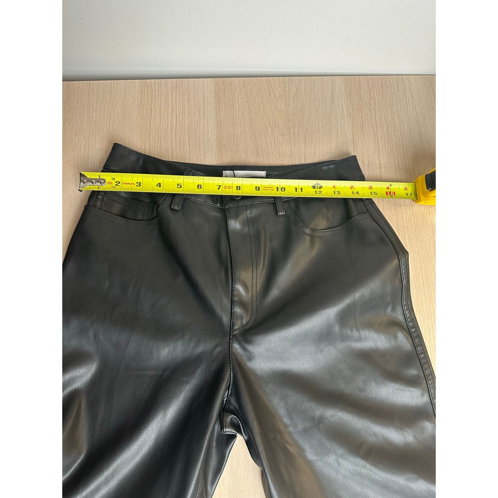 Mango Mango Black Straight Leather Pants - Size 4 - NEW Size 27" / US 4 / IT 40 - 3 Thumbnail