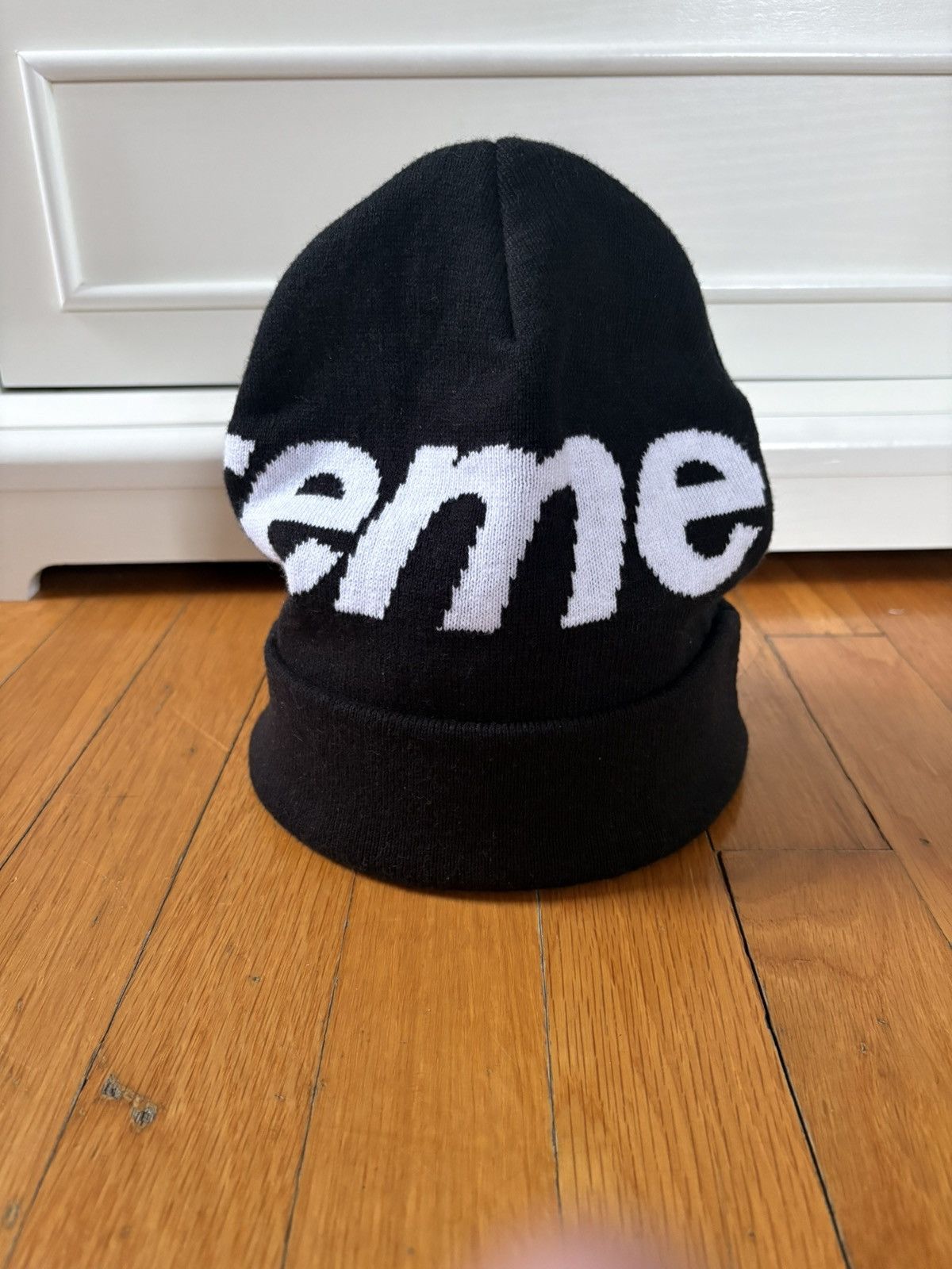 Supreme Supreme Big Logo Black Beanie Size ONE SIZE - 4 Thumbnail