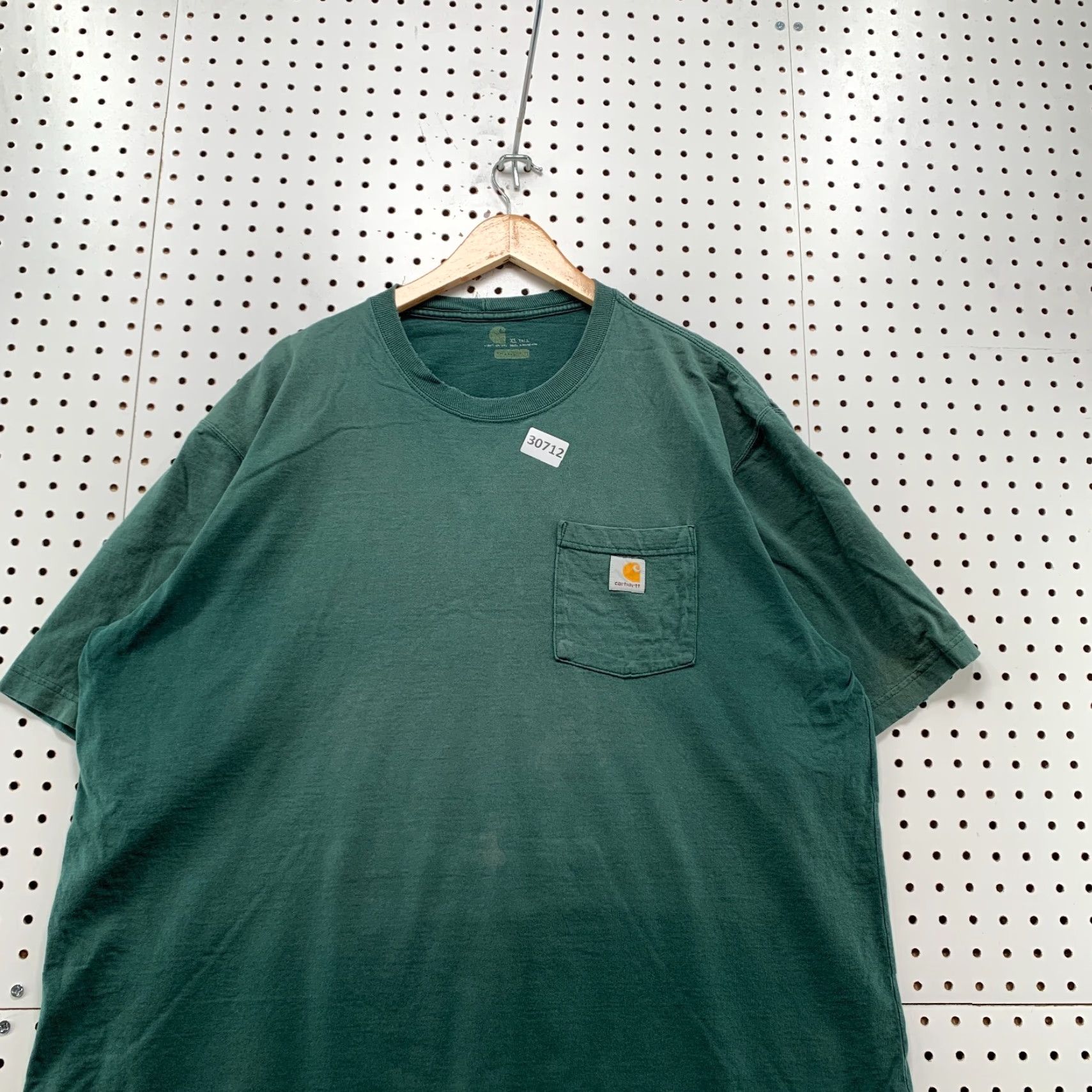 Carhartt VINTAGE Carhartt Pocket Shirt Mens XLT Tall Green Sun Faded Workwear 27X32.5 Size US XL / EU 56 / 4 - 2 Thumbnail