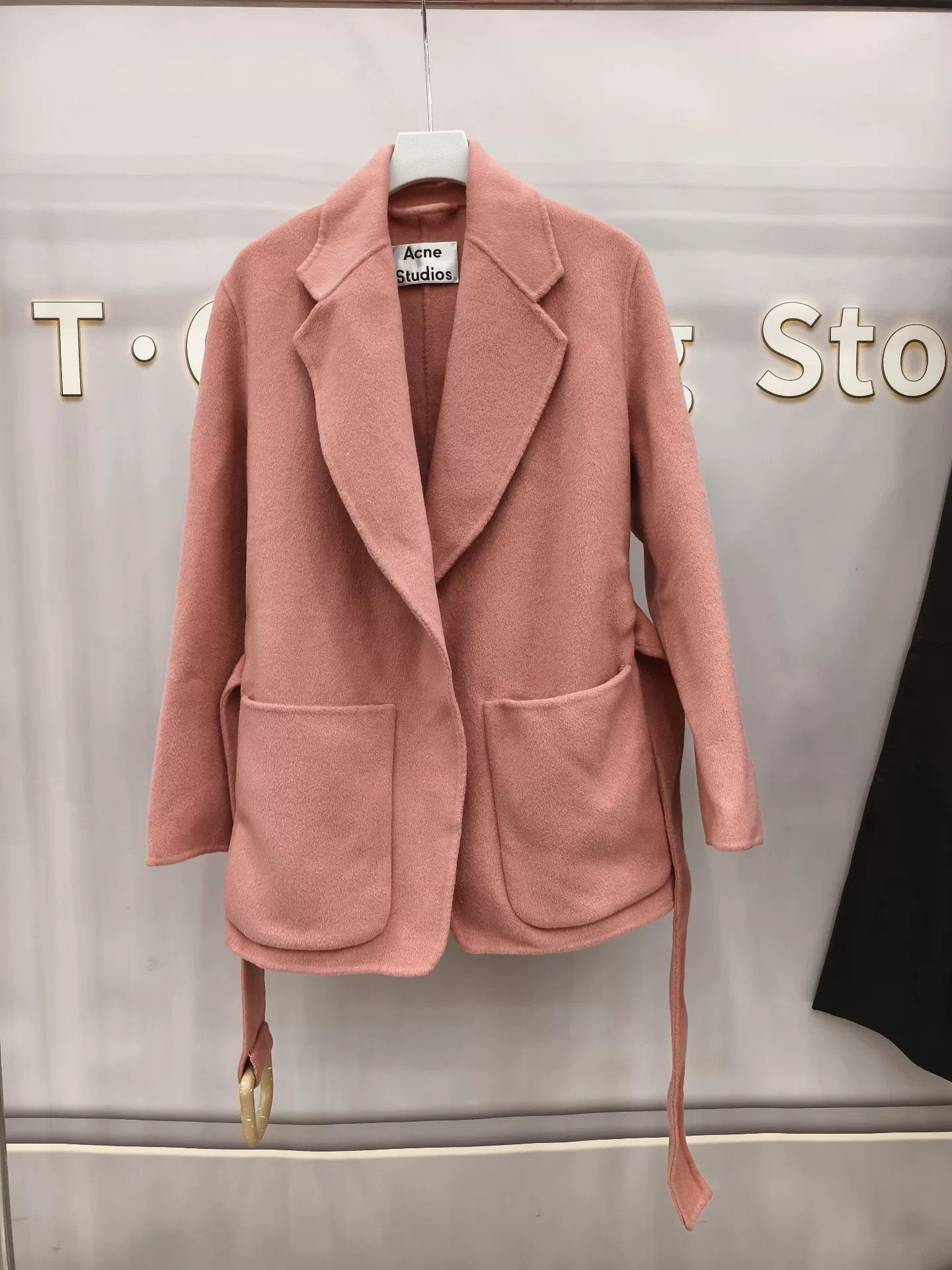 Acne Studios Acne Studios Pink Wool Coat Size XS / US 0-2 / IT 36-38 - 1 Thumbnail