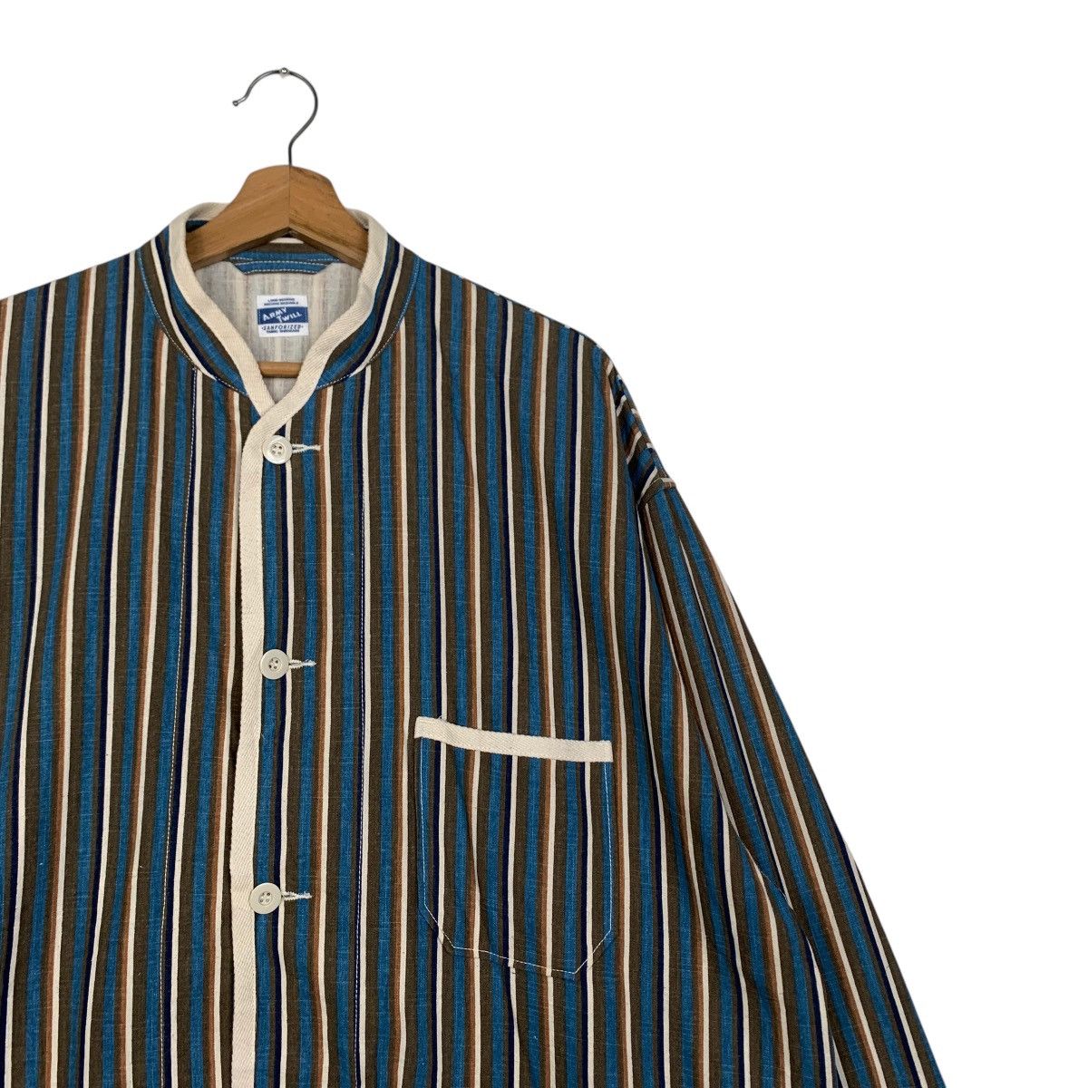 Vintage ☀️Nice design Army Twill stripe sanforized button jacket Size US L / EU 52-54 / 3 - 4 Thumbnail