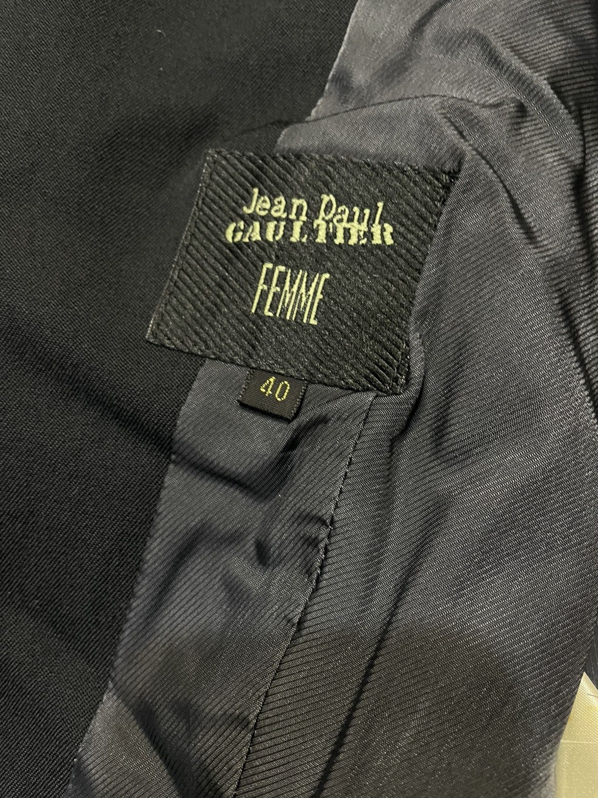 Jean Paul Gaultier JPG Jean Paul Gaultier Femme Blazer Jacket Black Size M / US 6-8 / IT 42-44 - 8 Thumbnail