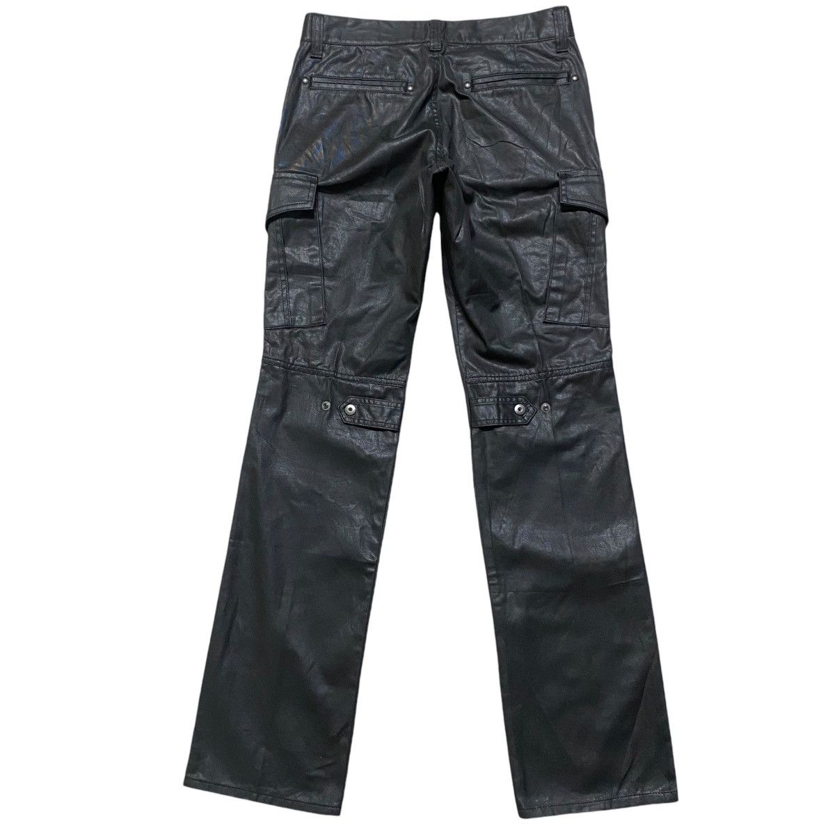 5351 POUR LES HOMMES 5351 Pour Les Hommes Black Waxed Cargo Pants Size US 30 / EU 46 - 3 Thumbnail