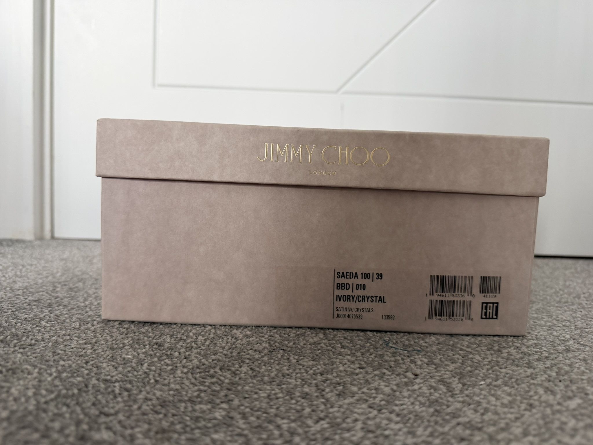 Jimmy Choo Jimmy Choo Saeda 100 l 39 EU Ivory/Crystal Size US 9 / IT 39 - 9 Thumbnail