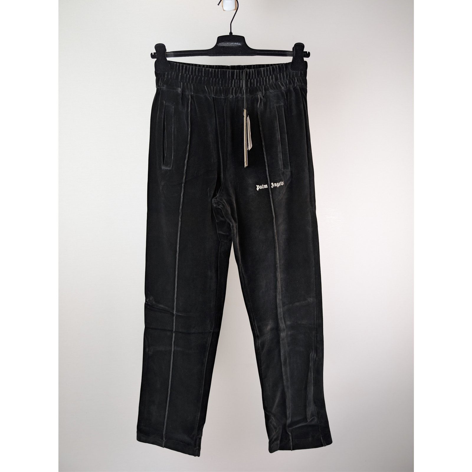 Palm Angels o1rshd1 Q:2 / Velvet Track Pants in Black / White Size US 34 / EU 50 - 8 Thumbnail