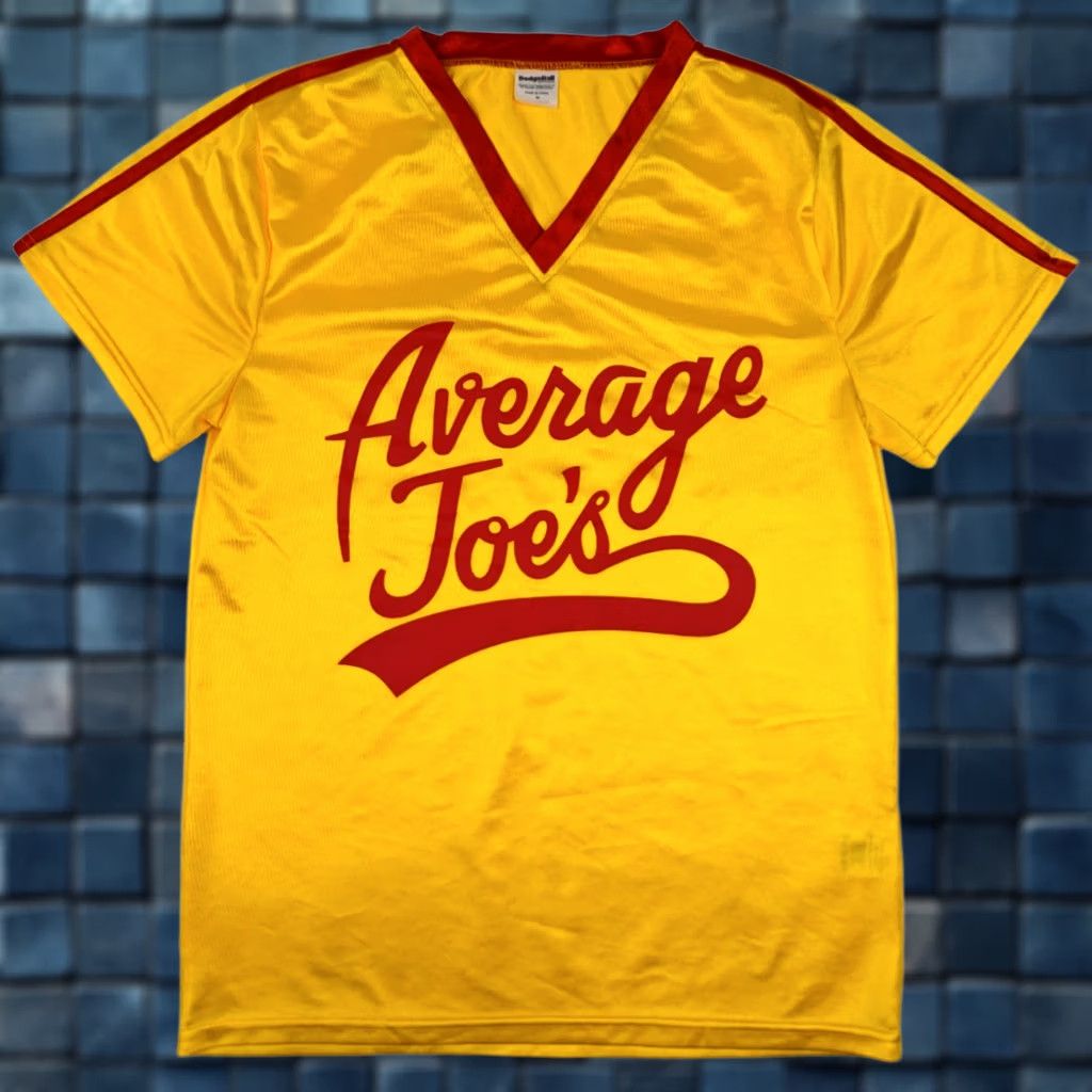 Vince Dodgeball Average Joe’s Jersey Size M Shirt Men Yellow Logo Cosplay Costume T-Shirt - Vintage? No (Regular) Size US M / EU 48-50 / 2 - 1 Thumbnail