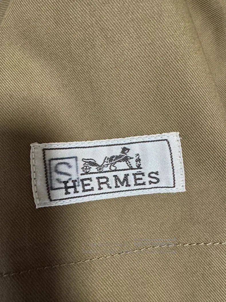 Hermes Hermes Long Trench Coat, Khaki Color, Windproof Material w Size US M / EU 48-50 / 2 - 7 Thumbnail